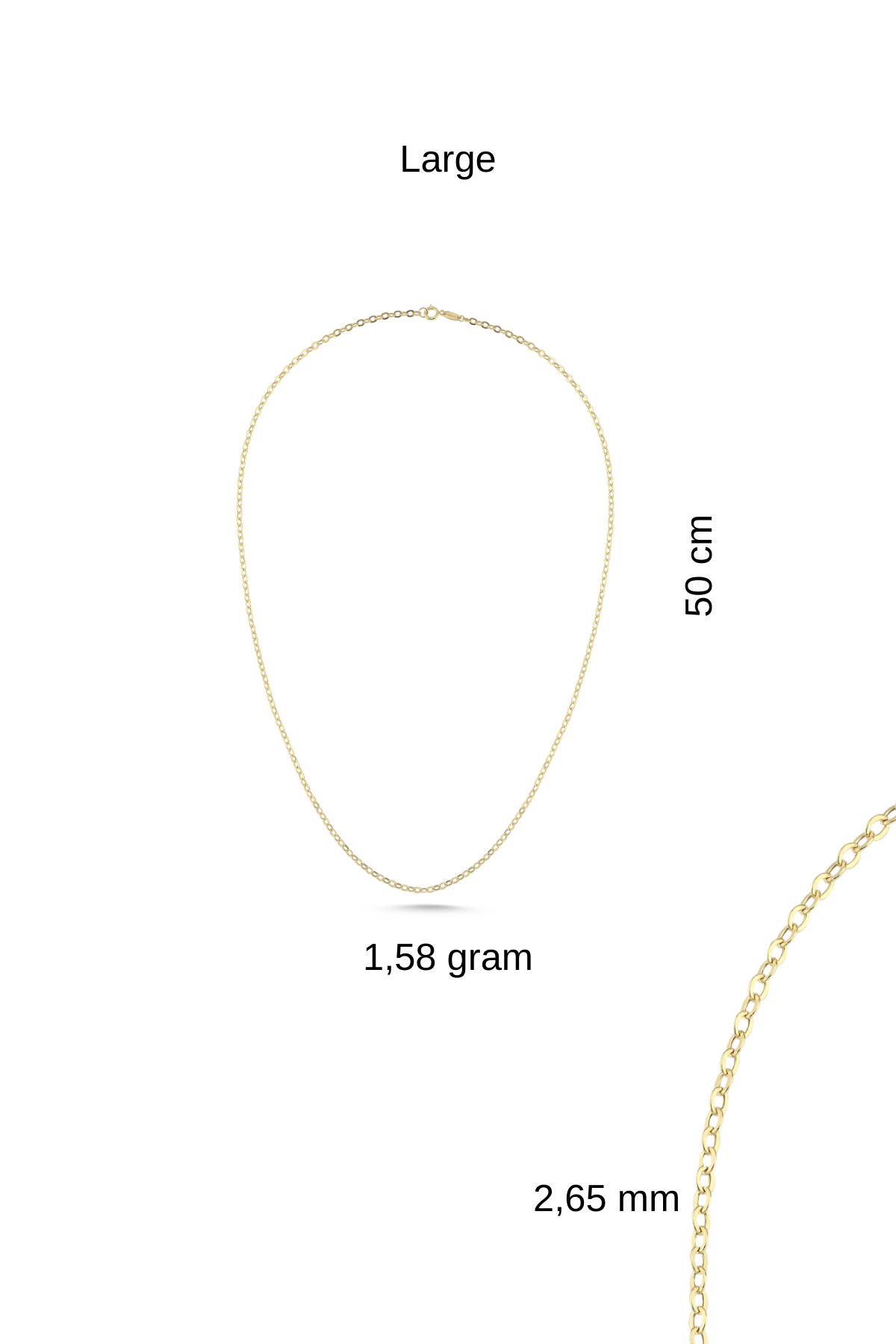 14 Ayar Altın Force Zincir Kolye