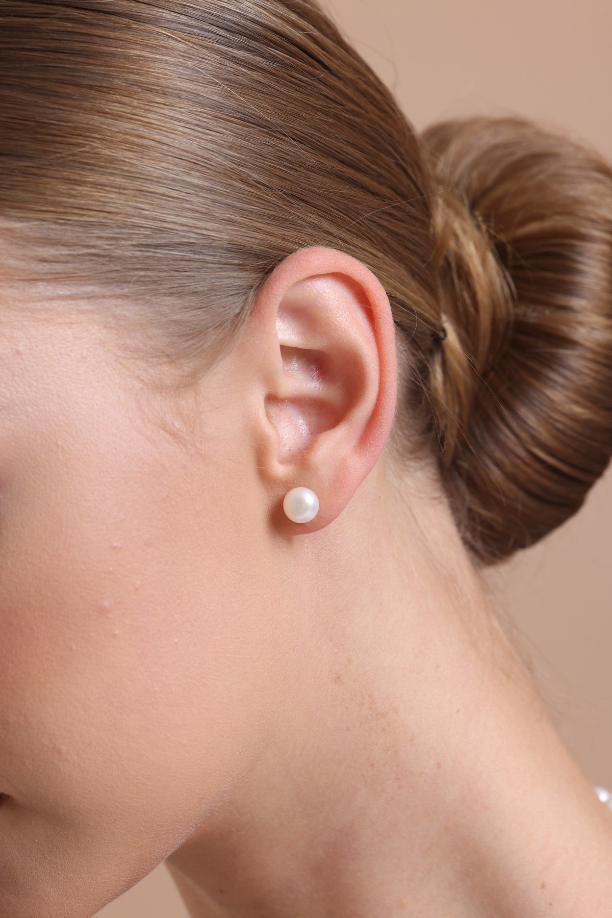 Sıralı Doğal İnci Küpe Kolye Bileklik Üçlü Set