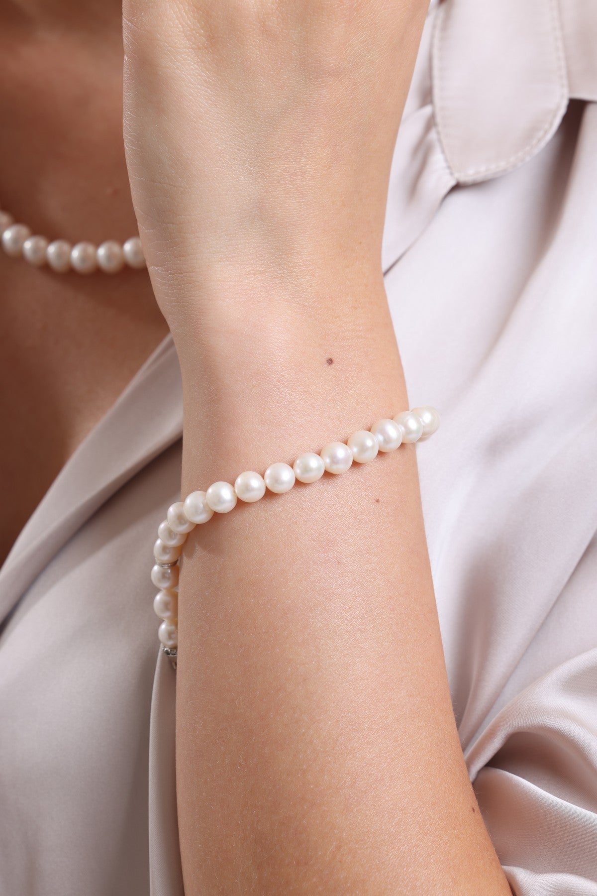 Sıralı Doğal İnci Bileklik
