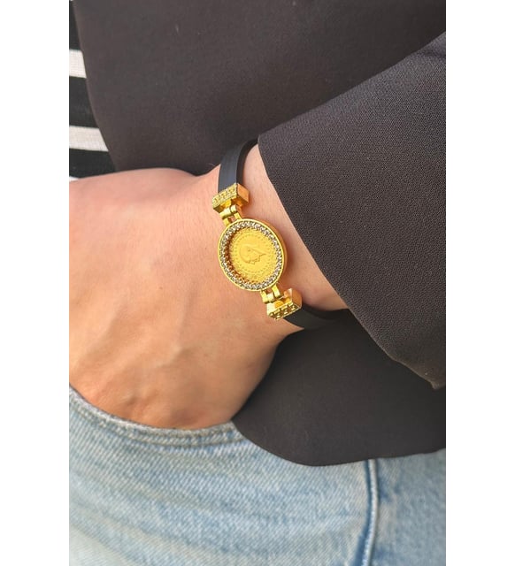 22 Ayar Altın Çeyrek Altınlı Bileklik