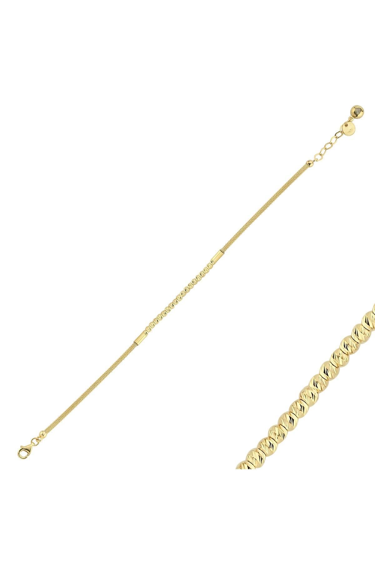 14 Ayar Altın Dorika Toplu 2.5 mm Halat Bileklik