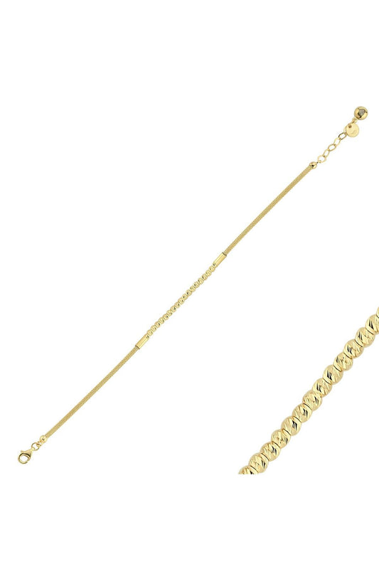 14 Ayar Altın Dorika Toplu 2.5 mm Halat Bileklik