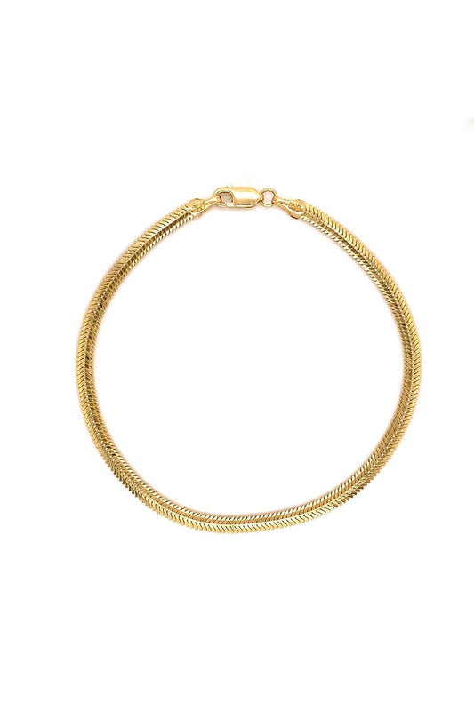 14 Ayar Altın 2.5 mm Balık Sırtı Ezme Bileklik