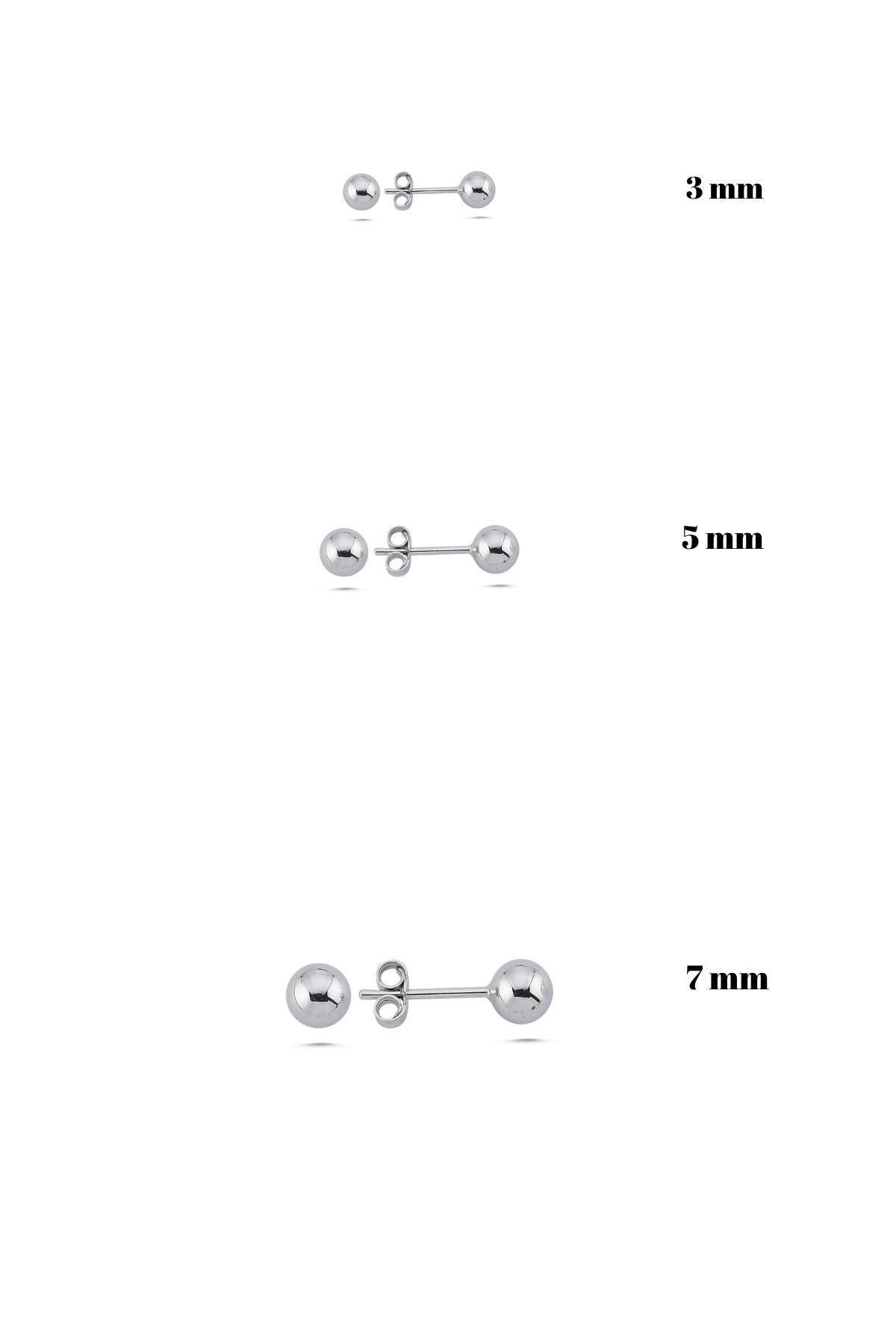 14 Ayar Altın 5 mm Erkek Küpe