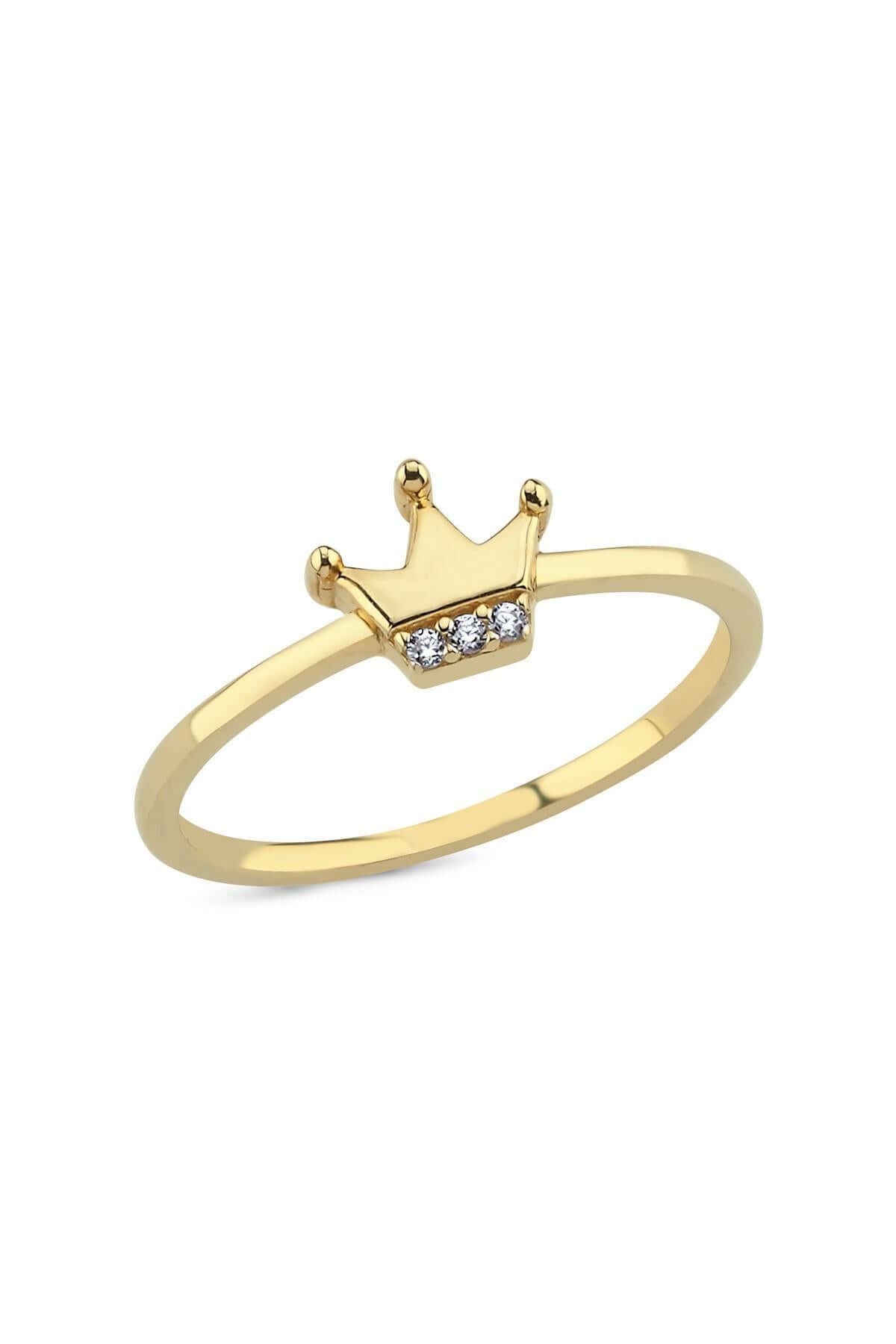 14 Ayar Altın Taç Yüzük