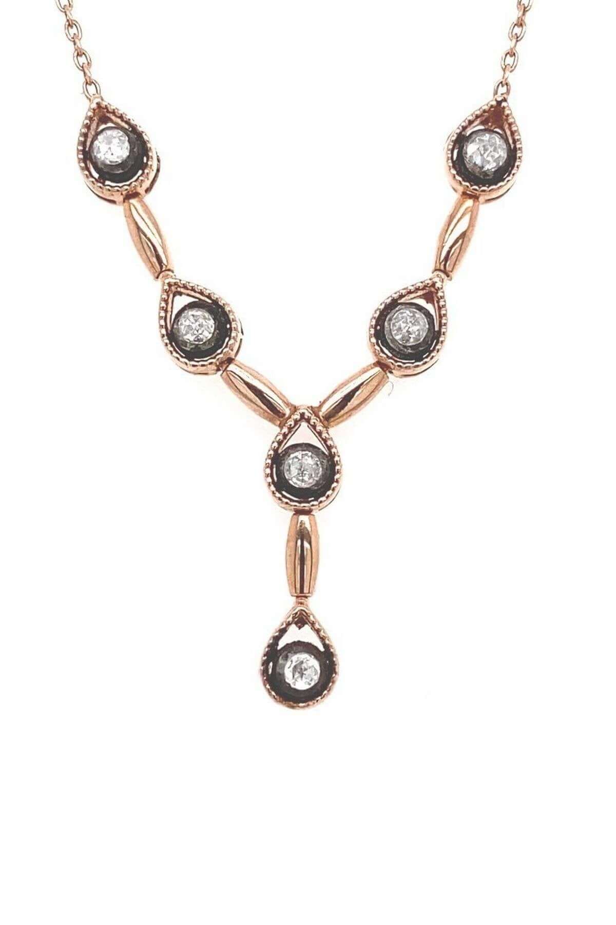 8 Ayar Altın 0.23 Ct Elmas Kadın Kolye