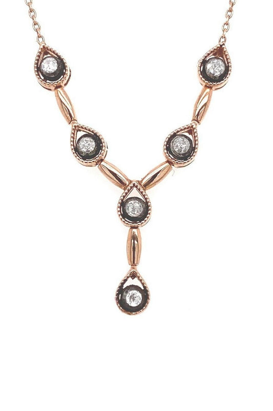8 Ayar Altın 0.16 Ct Elmas Kadın Kolye