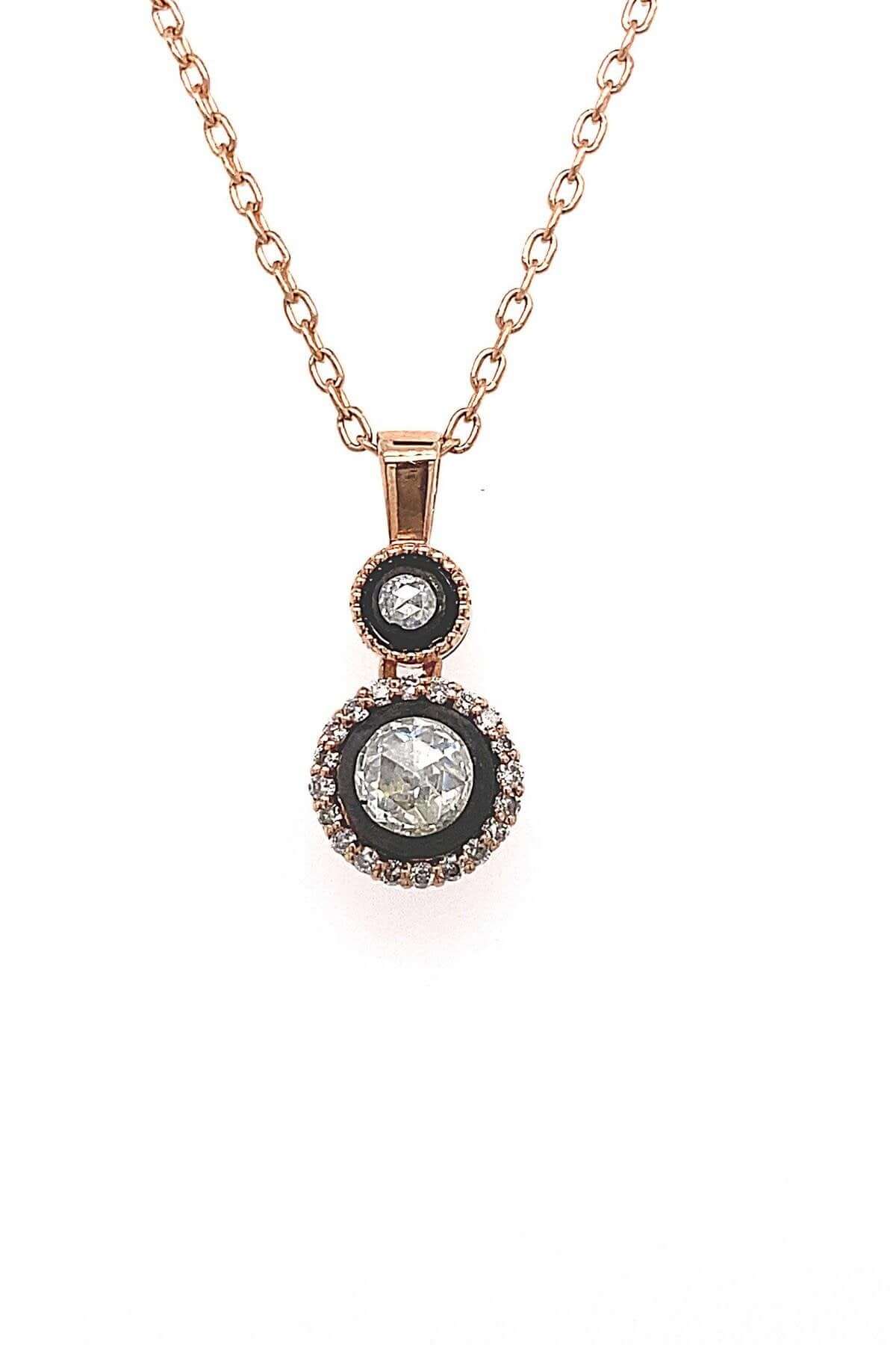8 Ayar Altın 0,42 Ct Elmas Kadın Kolye