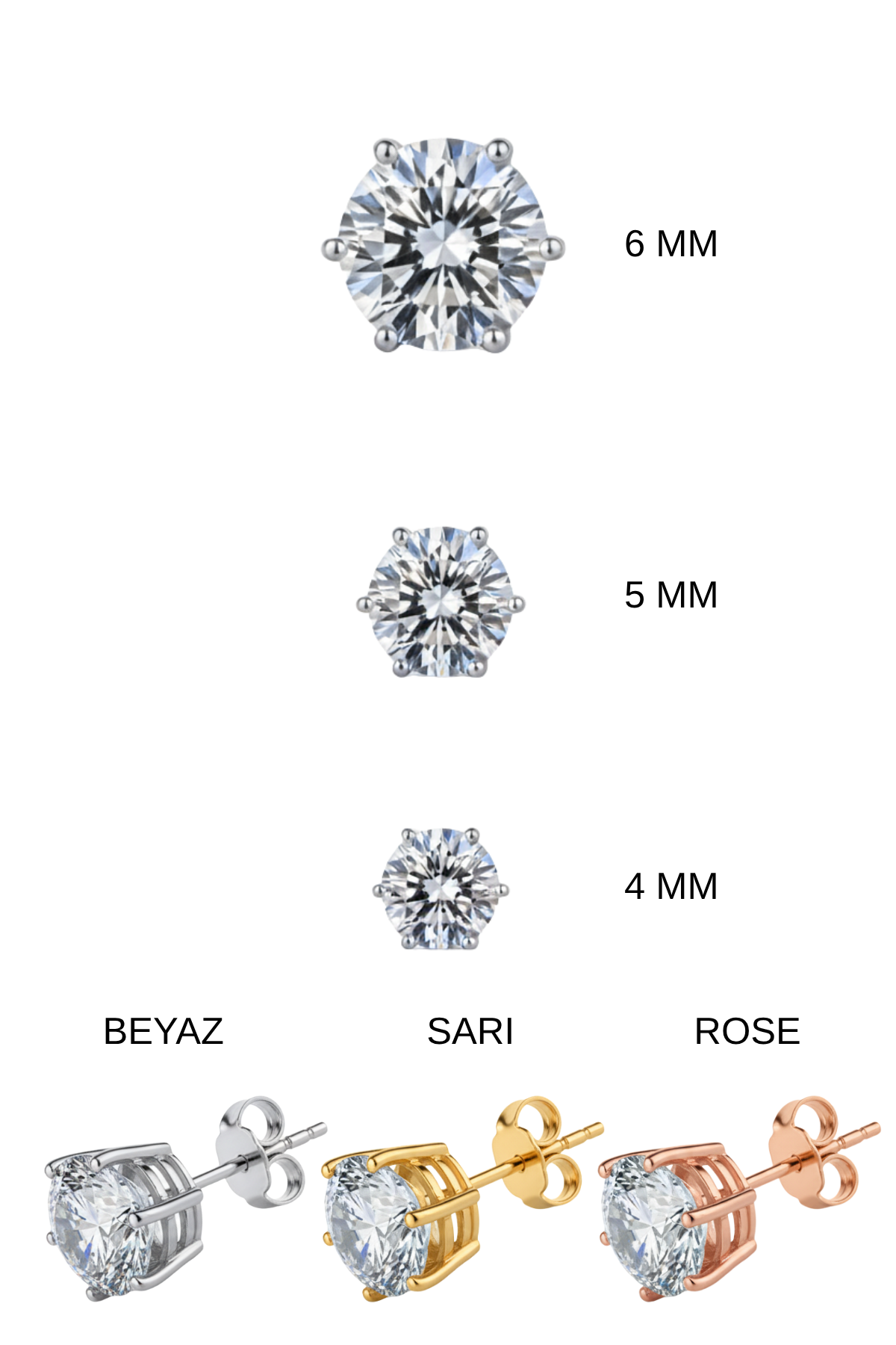 Tiffany Tırnak Tektaş Küpe