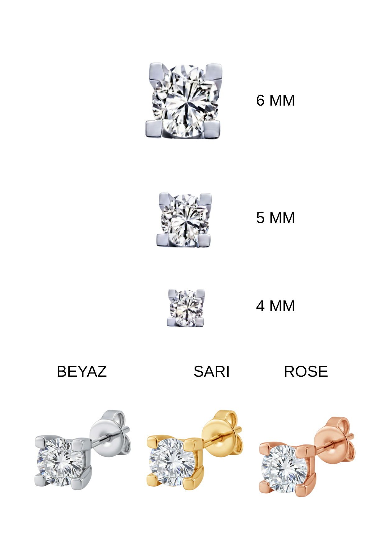 Takoz Tırnak Tektaş Küpe