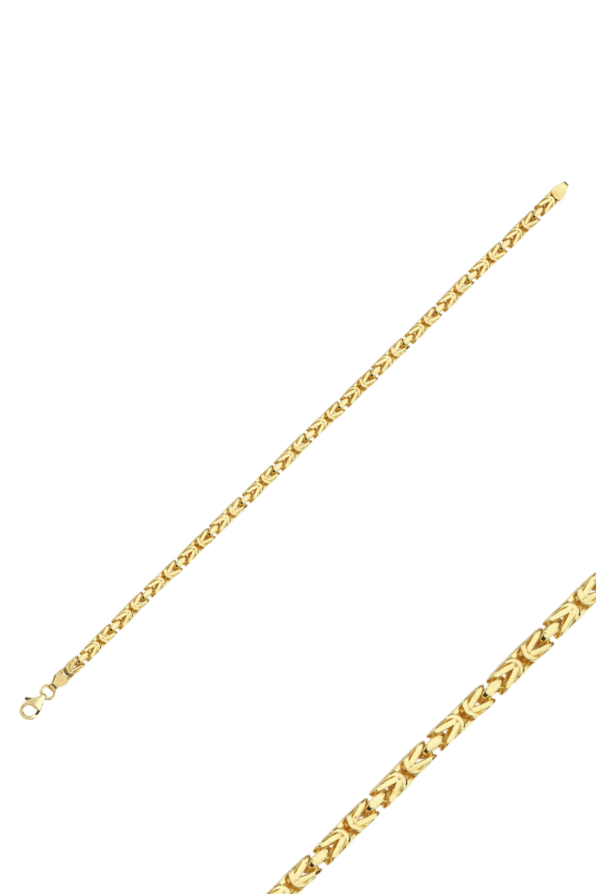 14 Ayar Altın Erkek Kral Zincir Bileklik