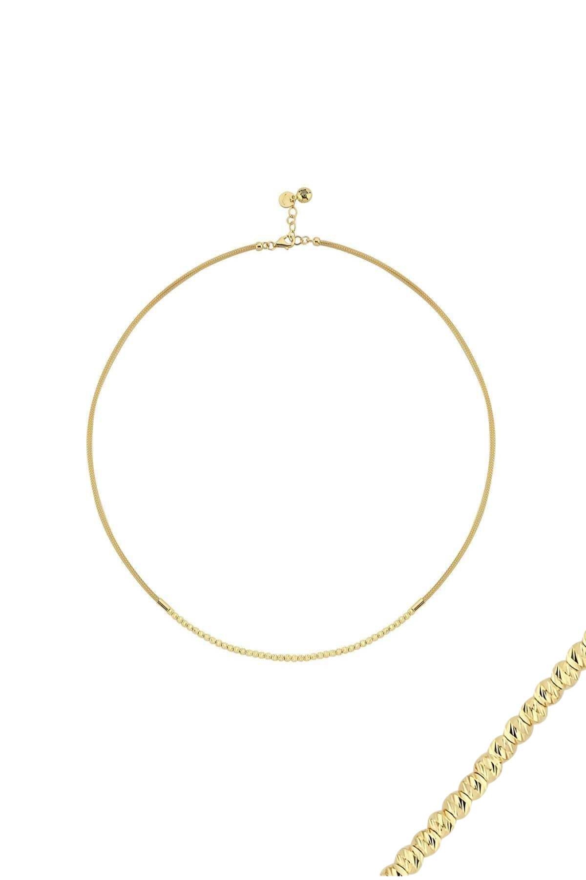 14 Ayar Altın Dorika Toplu 2.5 mm Halat Kolye