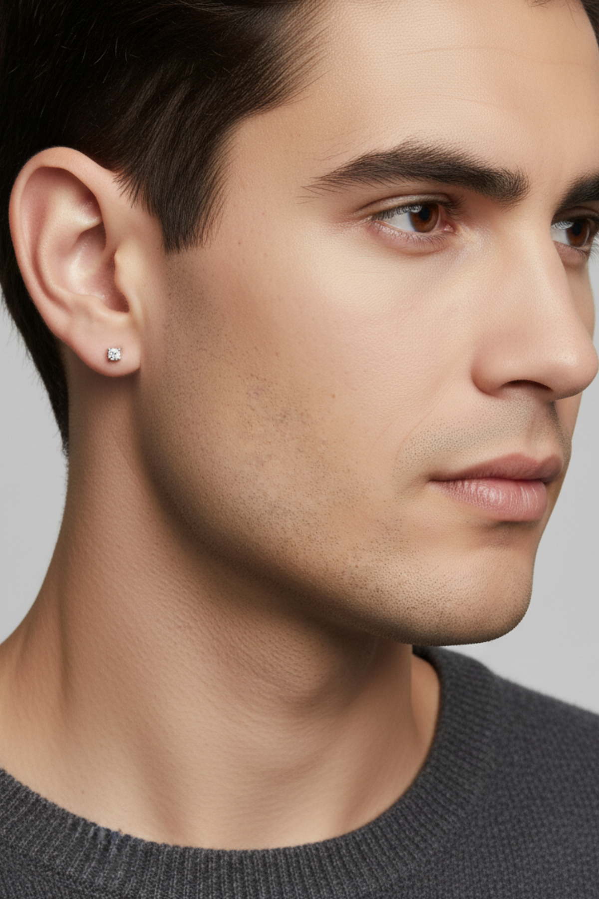 Badem Tırnak Tektaş Küpe