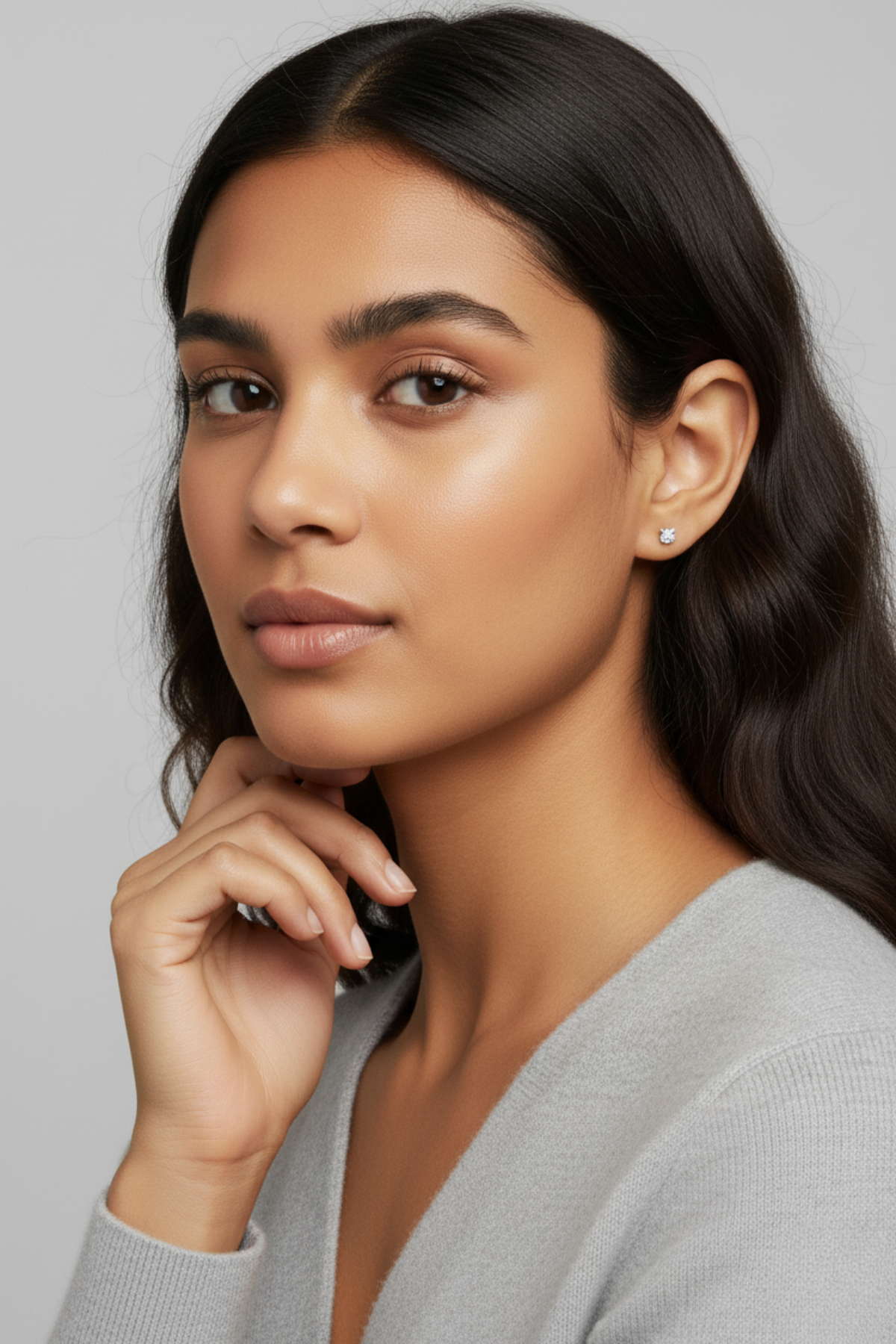 Tiffany Tırnak Tektaş Küpe