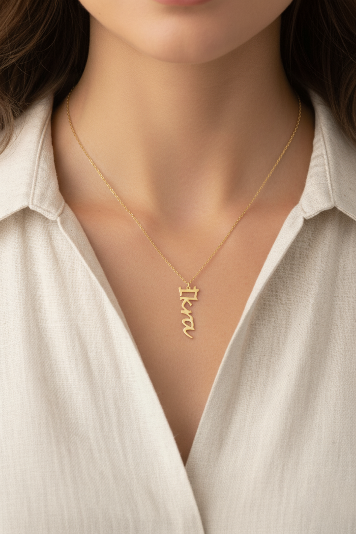 14 Ayar Altın İsim Kolye