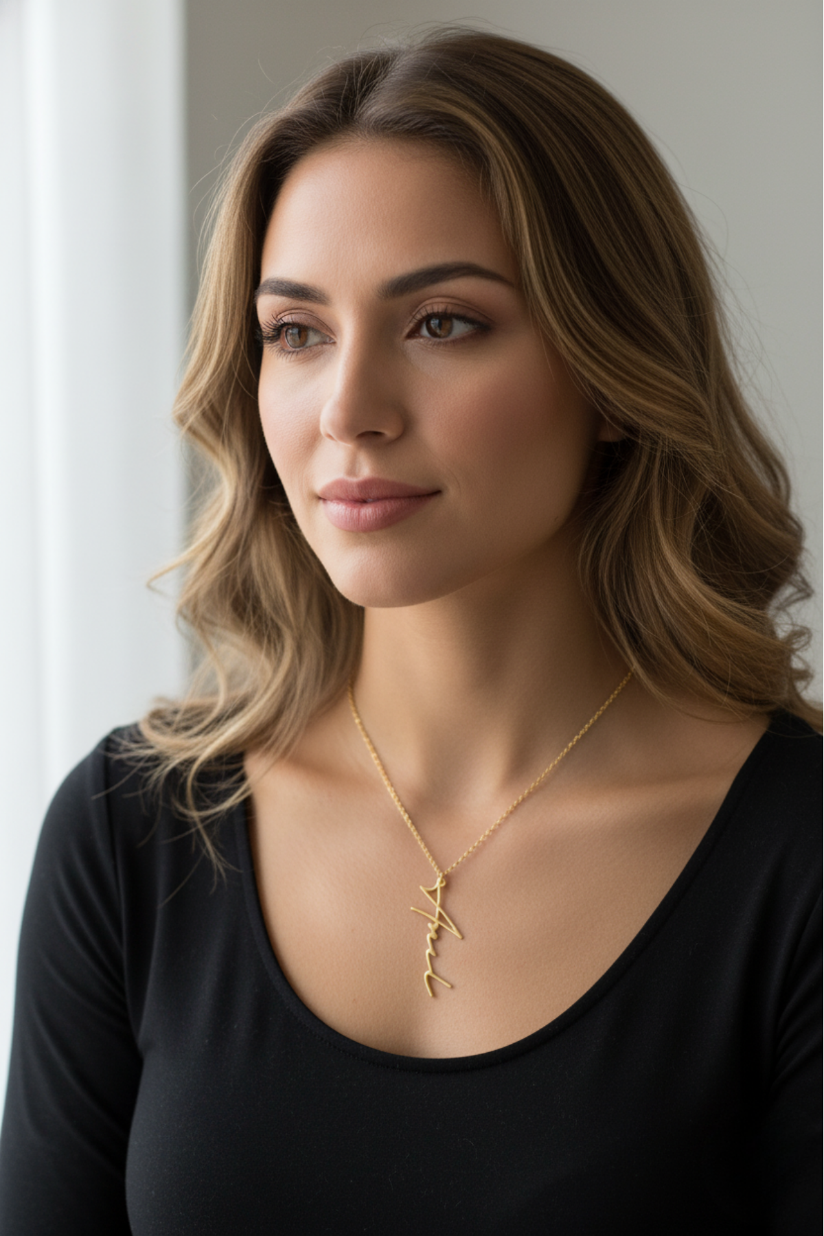 14 Ayar Altın İsim Kolye