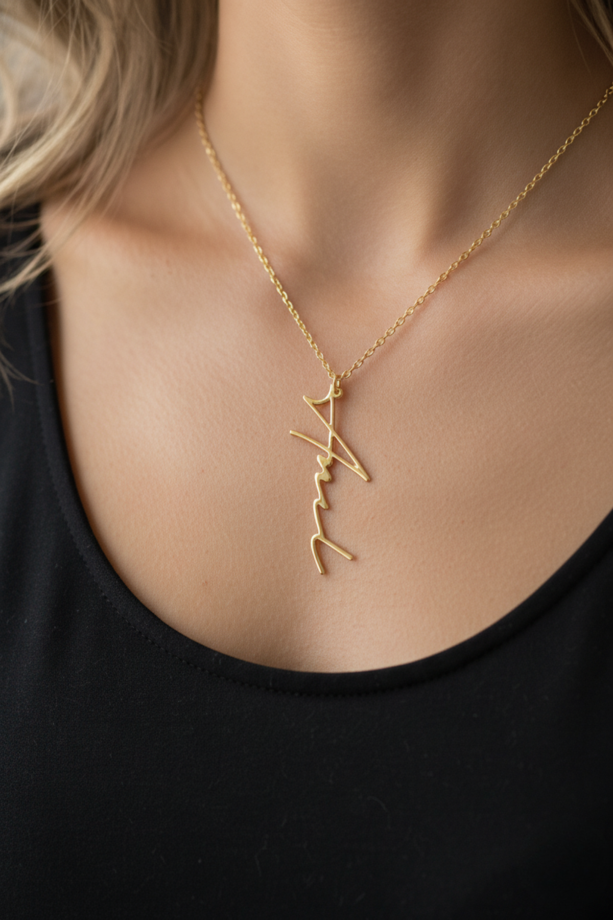 14 Ayar Altın İsim Kolye