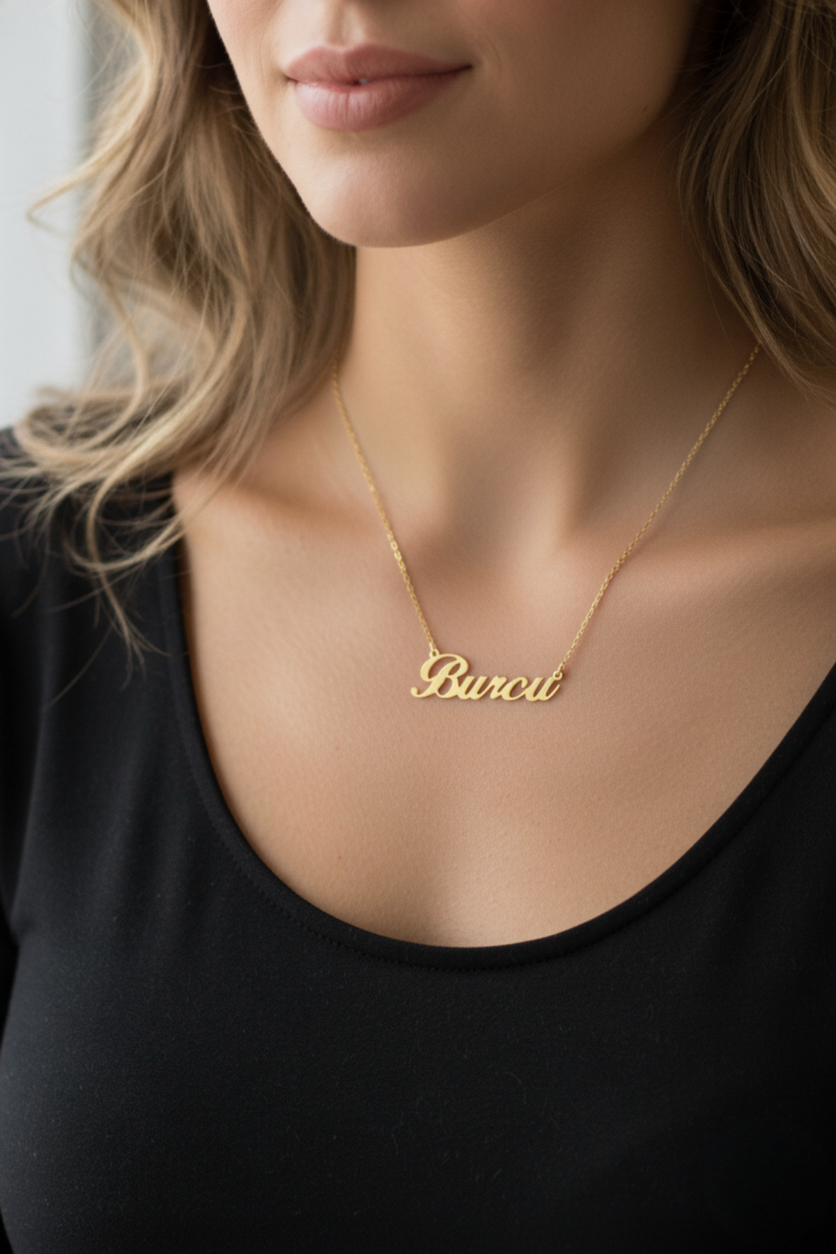 14 Ayar Altın İsim Kolye