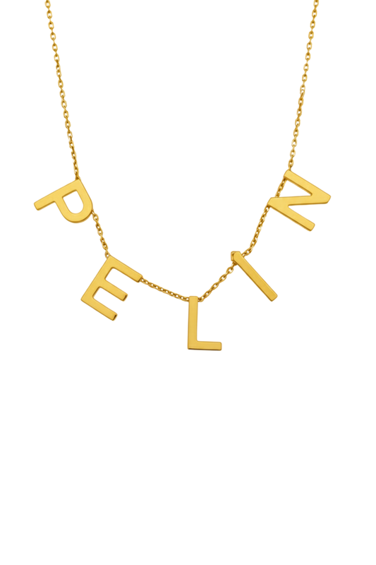 14 Ayar Altın İsim Kolye