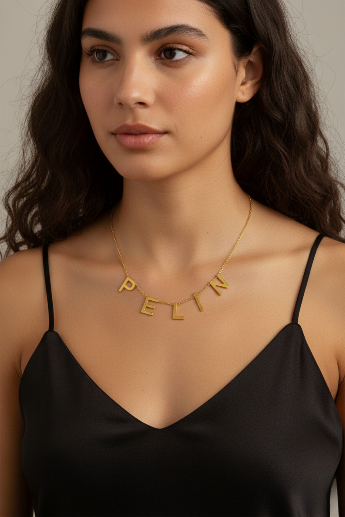 14 Ayar Altın İsim Kolye