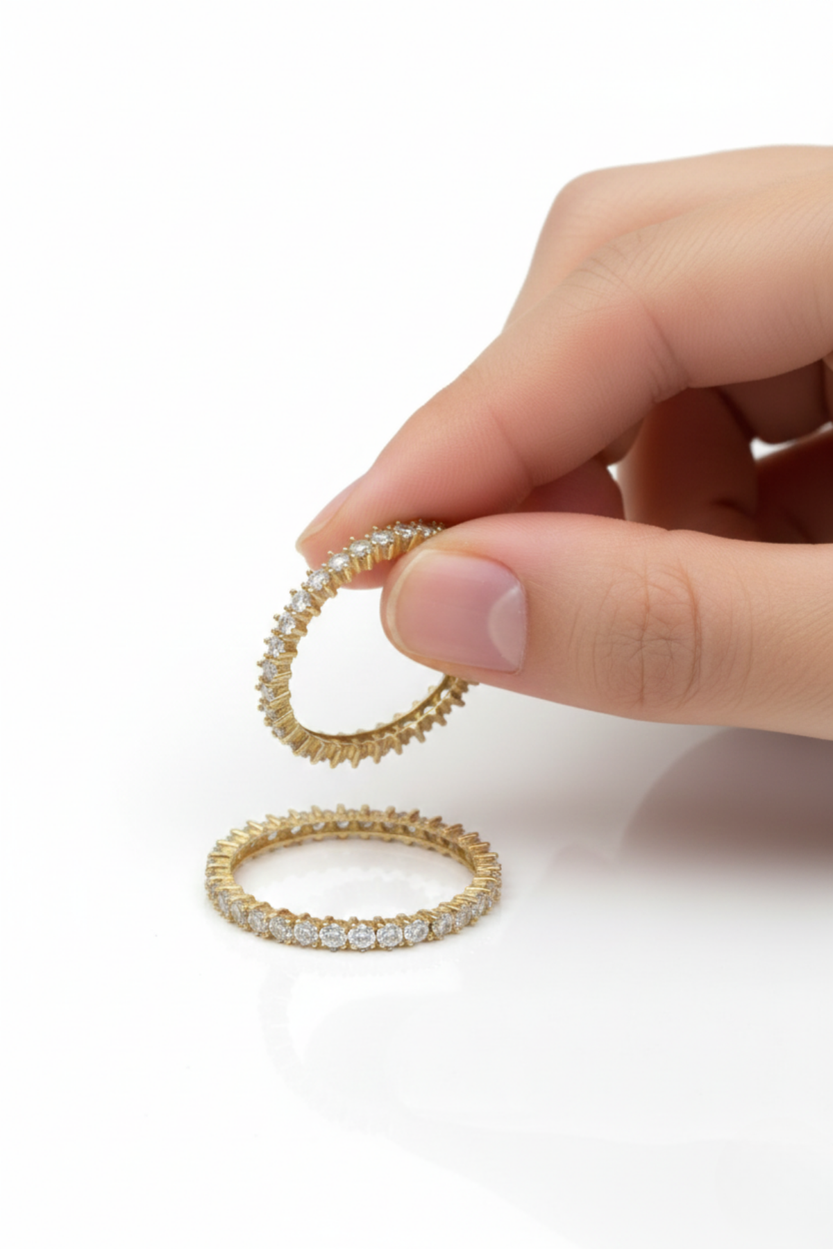 14 Ayar Altın Taşlı Tamtur Yüzük