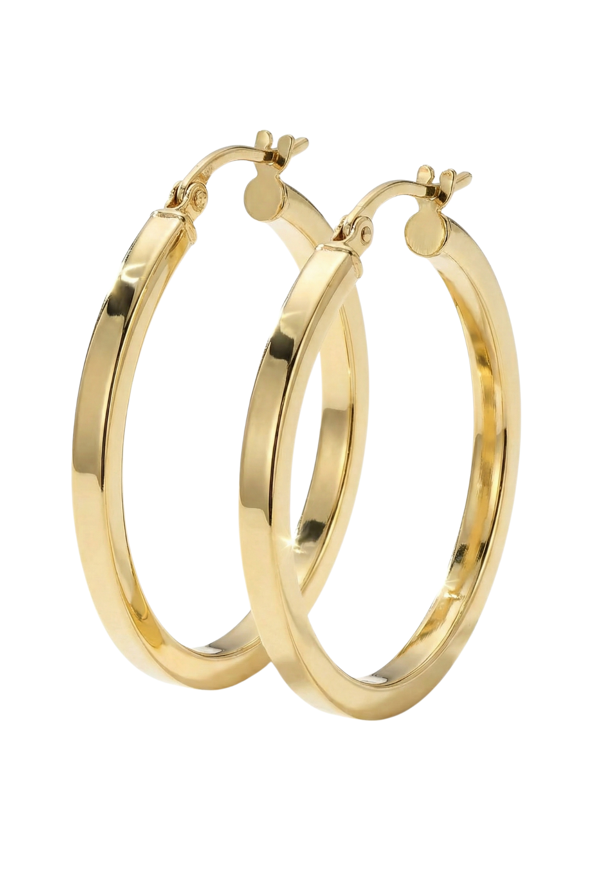 14 Ayar Altın Küt Kesim Halka Küpe