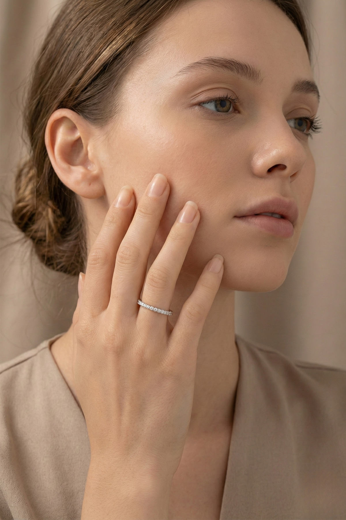 14 Ayar Altın Taşlı Tamtur Yüzük