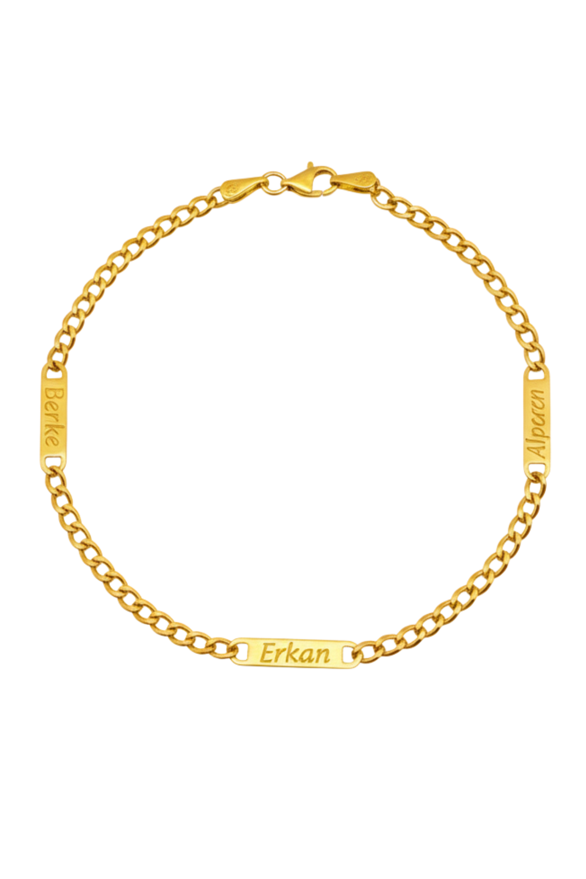 14 Ayar Altın Erkek Plakalı Gurmet Zincir Bileklik