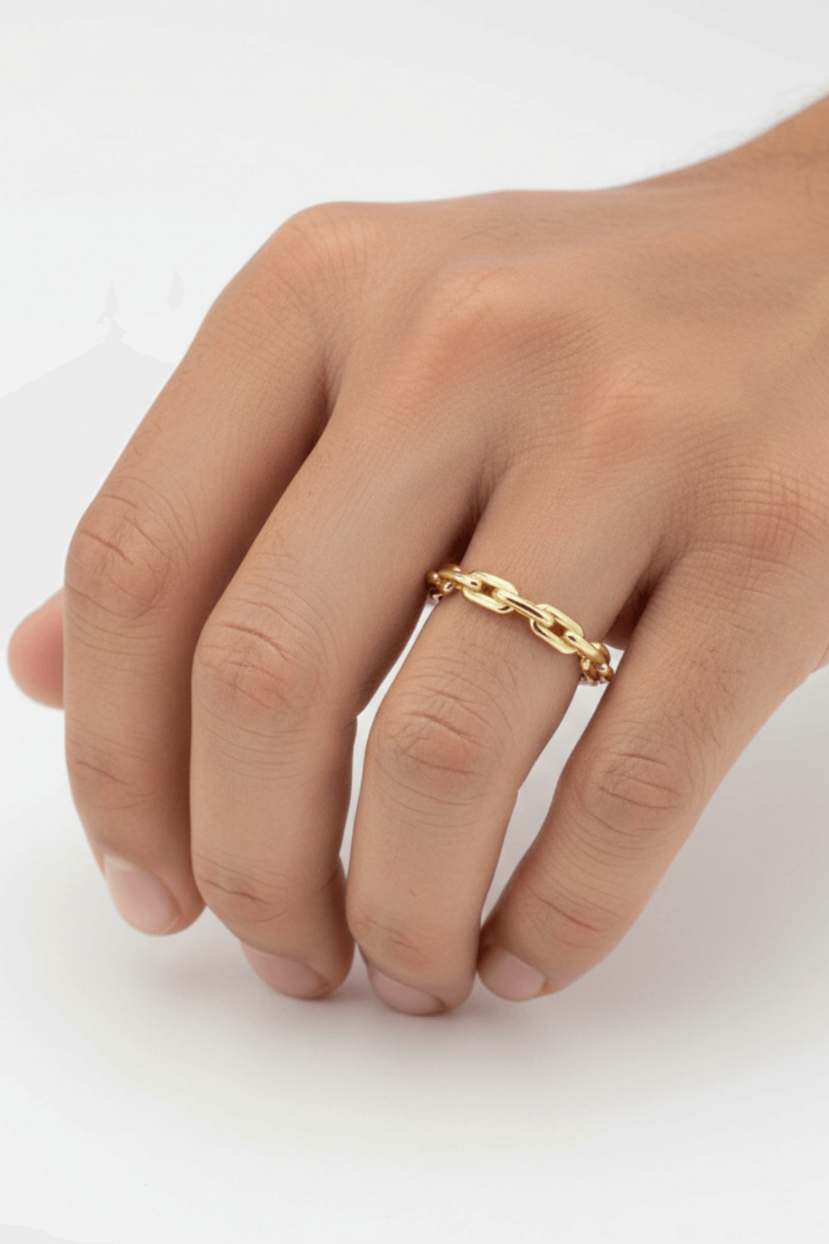 14 Ayar Altın Erkek Zincir Yüzük