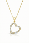 14 Ayar Altın Zirkon Taşlı Kalpli Kolye