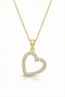 14 Ayar Altın Zirkon Taşlı Kalpli Kolye