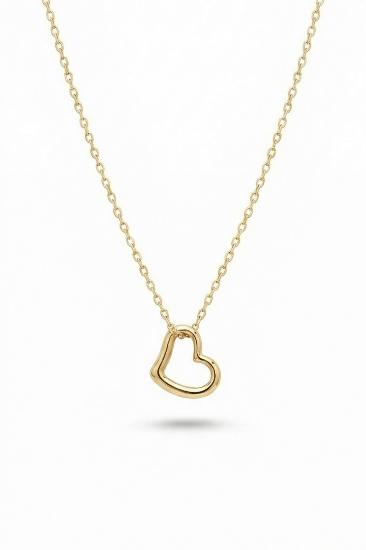 14 Ayar Altın 1,5 mm Kalpli Kolye