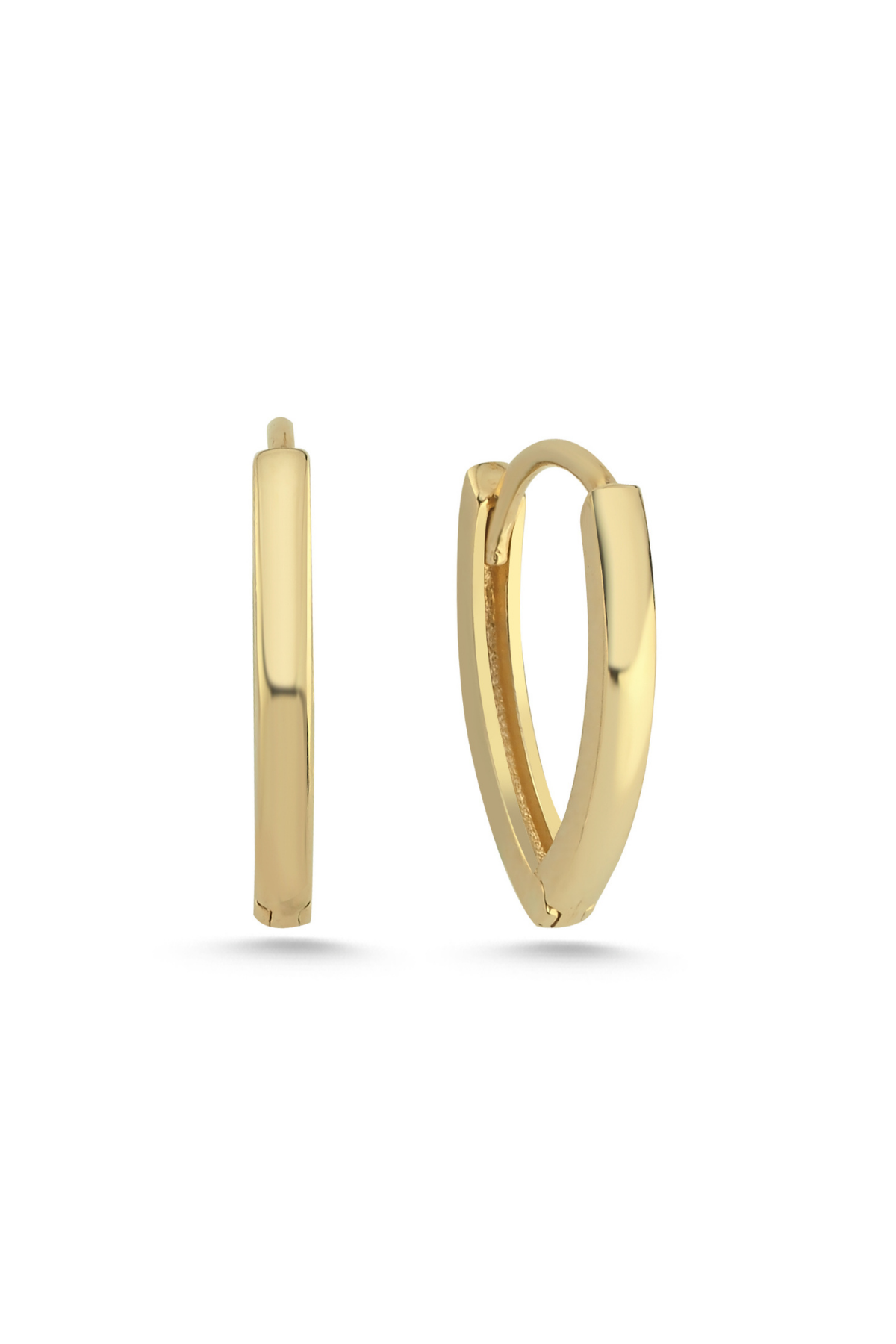 14 Ayar Altın V Halka Küpe