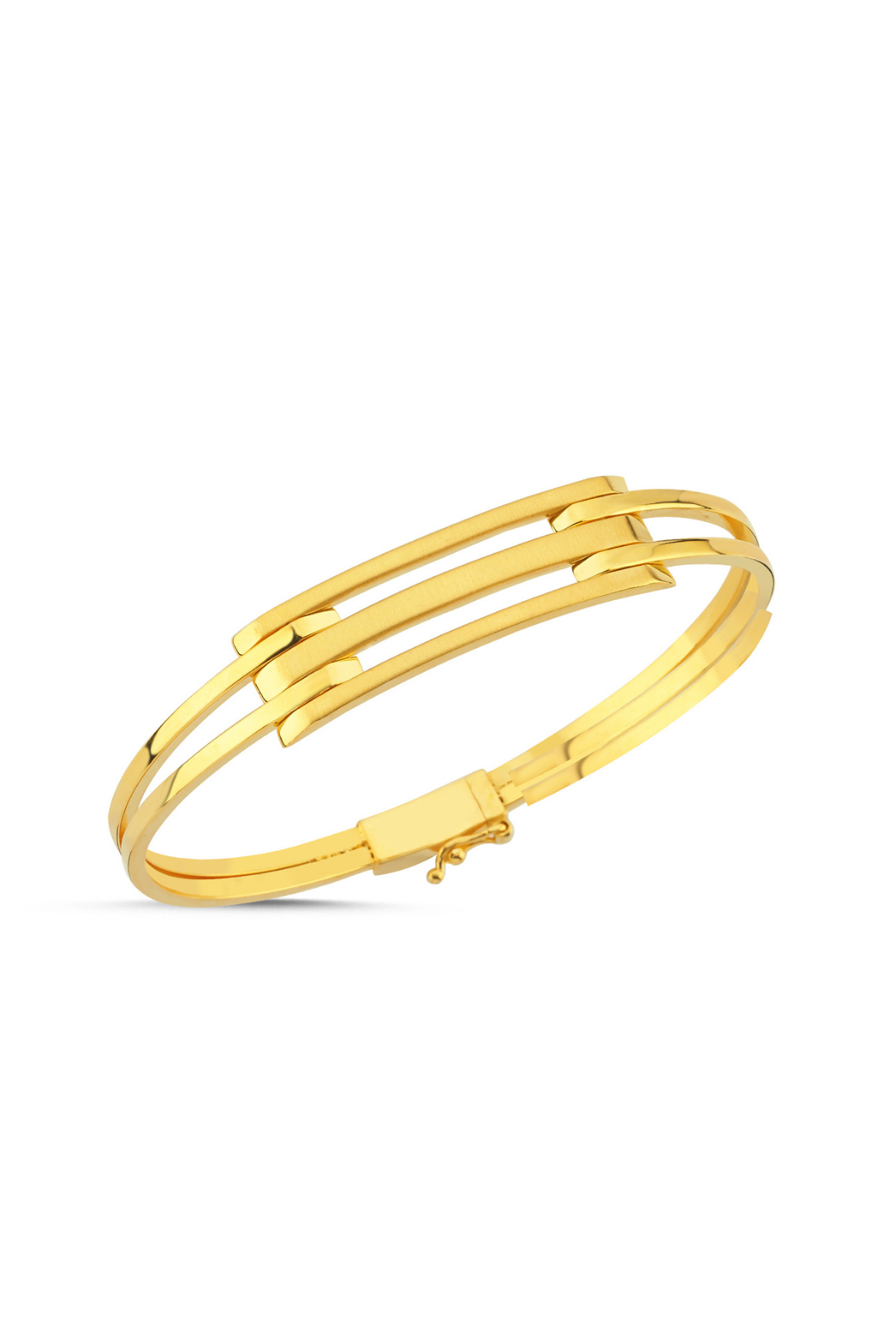 14 Ayar Altın 3 Sıra Kaburga Bileklik