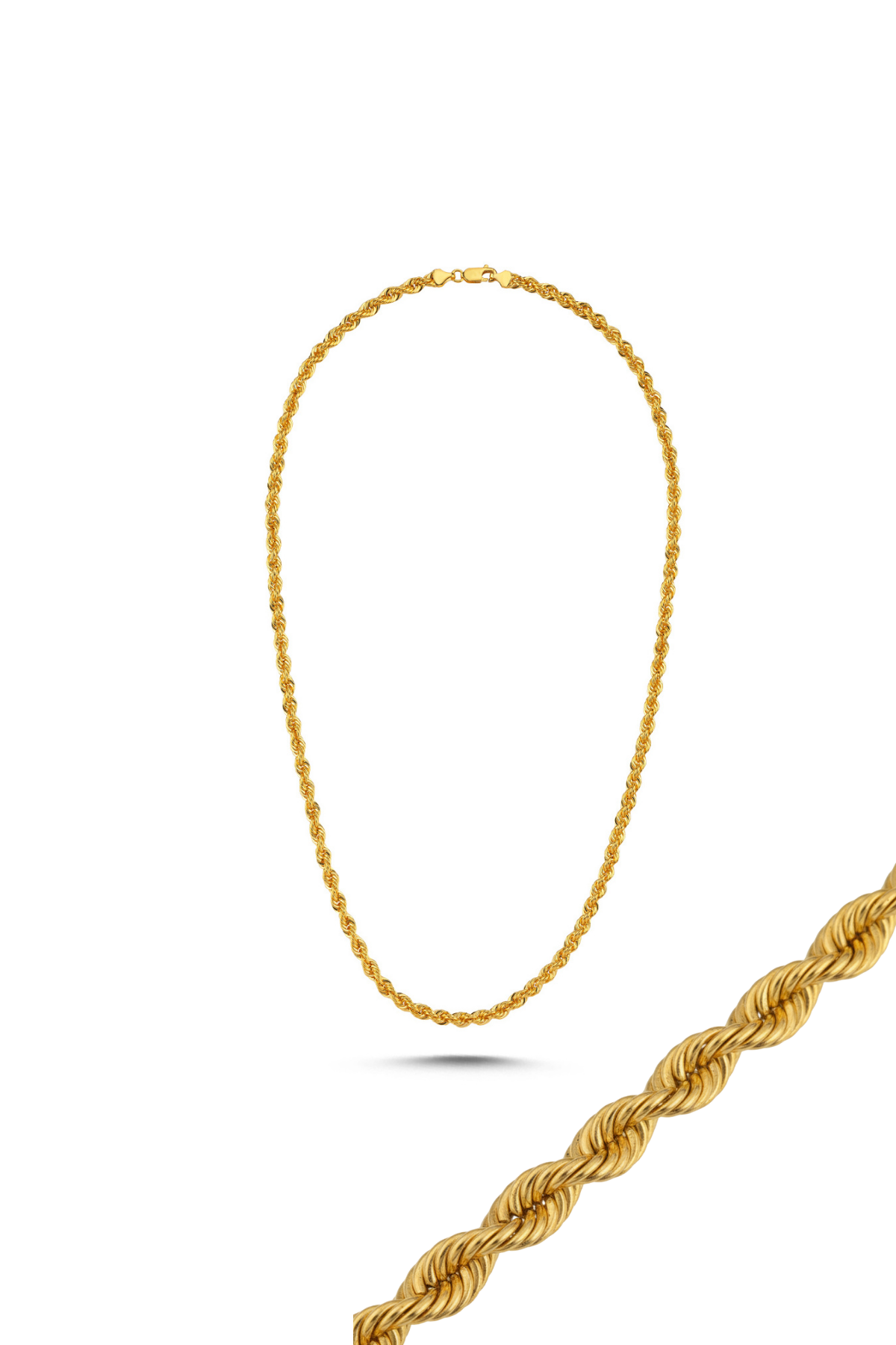 14 Ayar Altın Halat Zincir Kolye