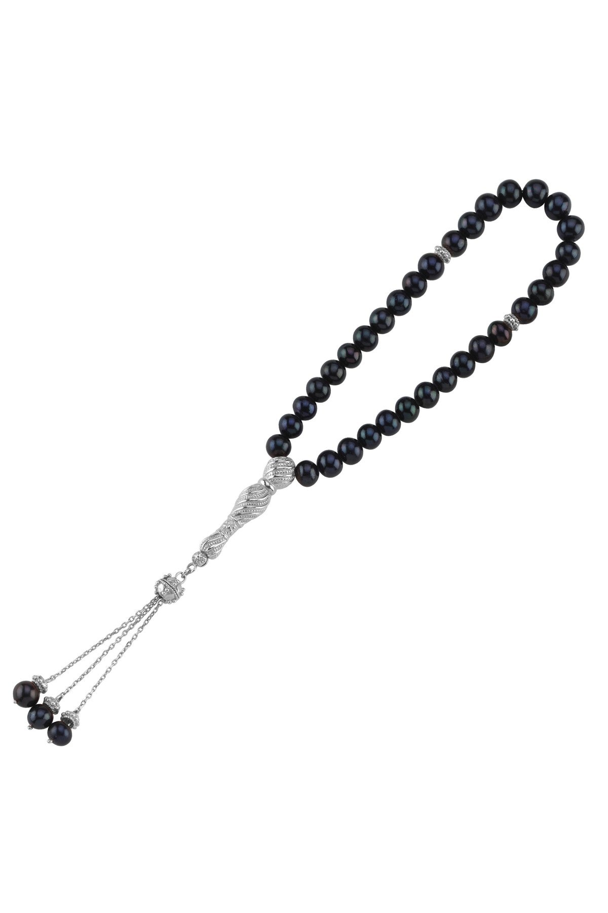 Siyah Doğal İnci Püsküllü Tespih