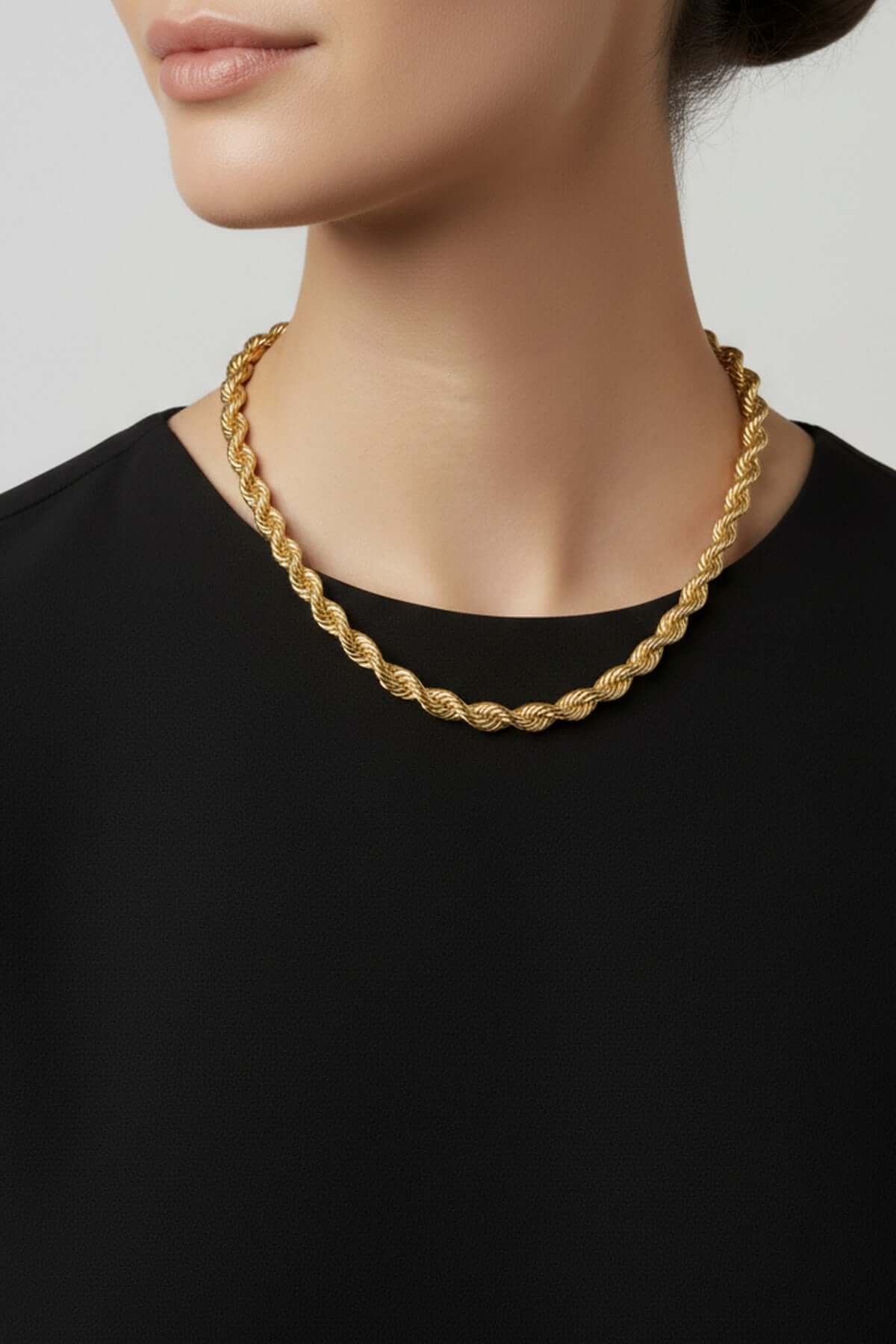 14 Ayar Altın Süzme Halat Zincir Kolye