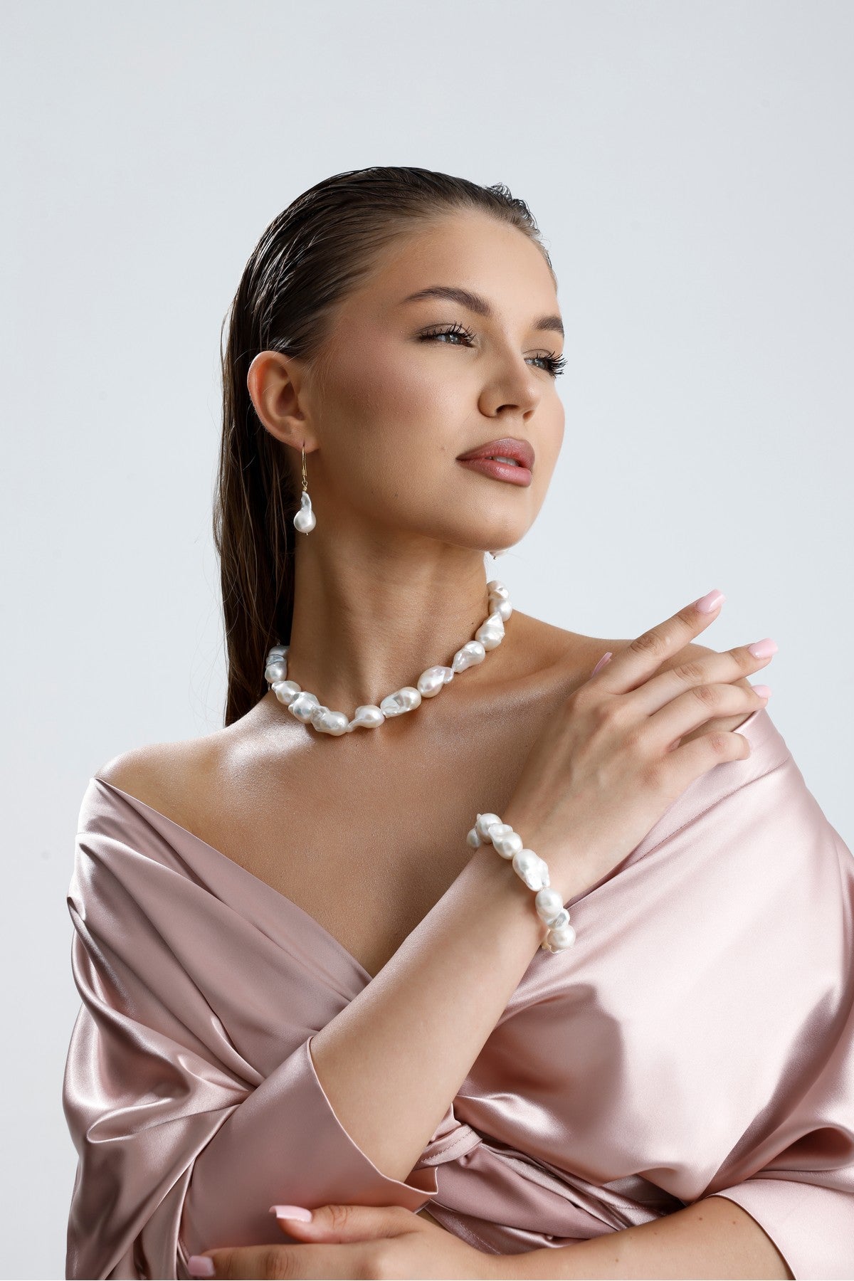 Barok İnci Dorikalı Küpe