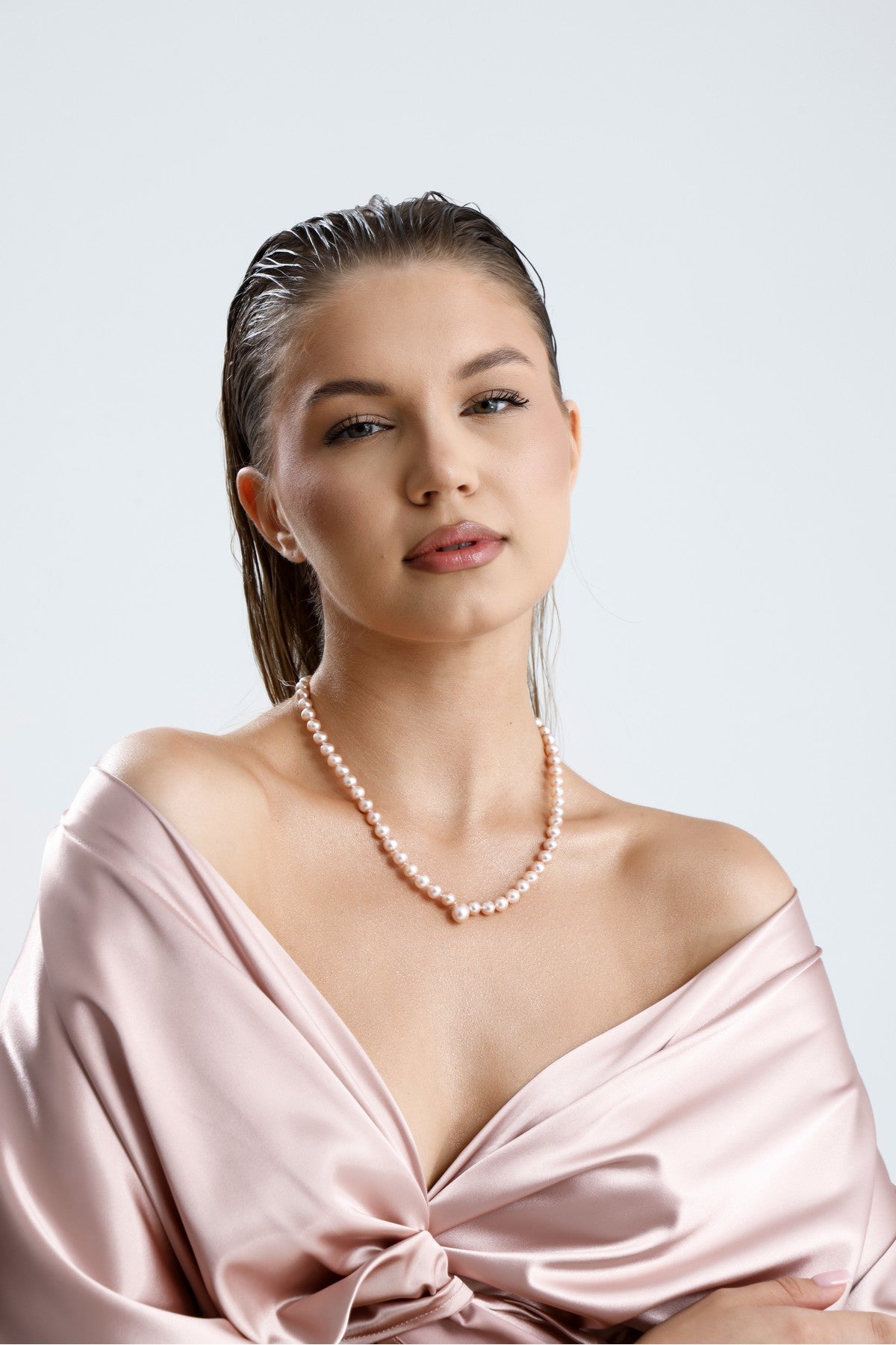 Pembe Damla İnci Kolye