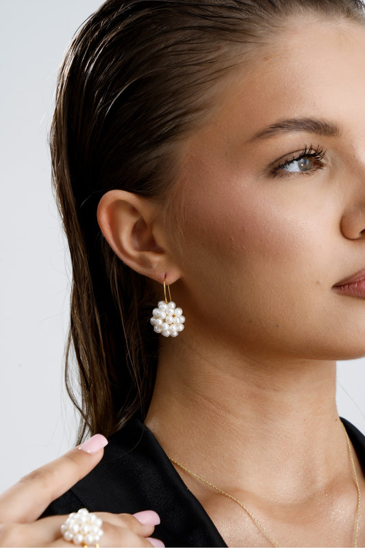 Doğal İnci Prenses Model Küpe