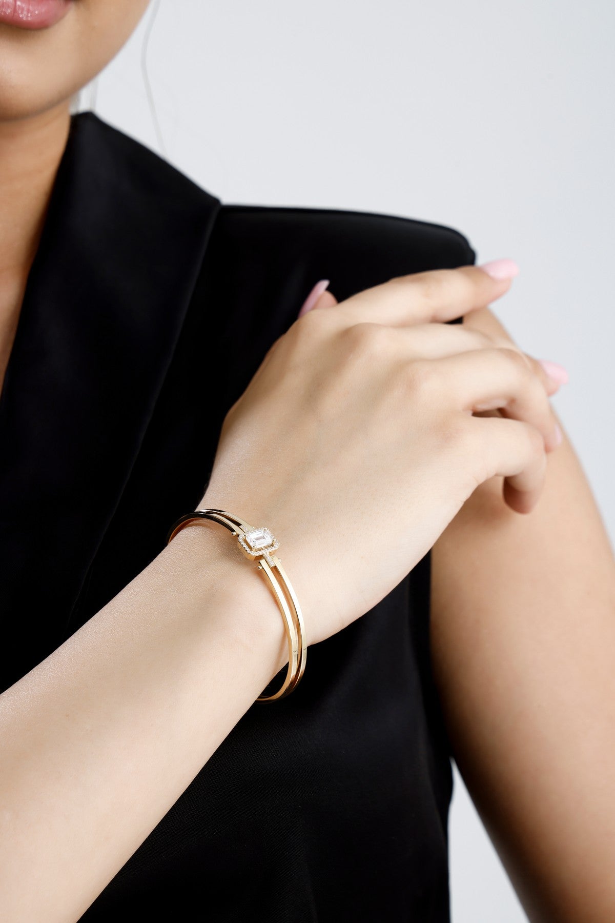 14 Ayar Altın Baget Kelepçe Bileklik