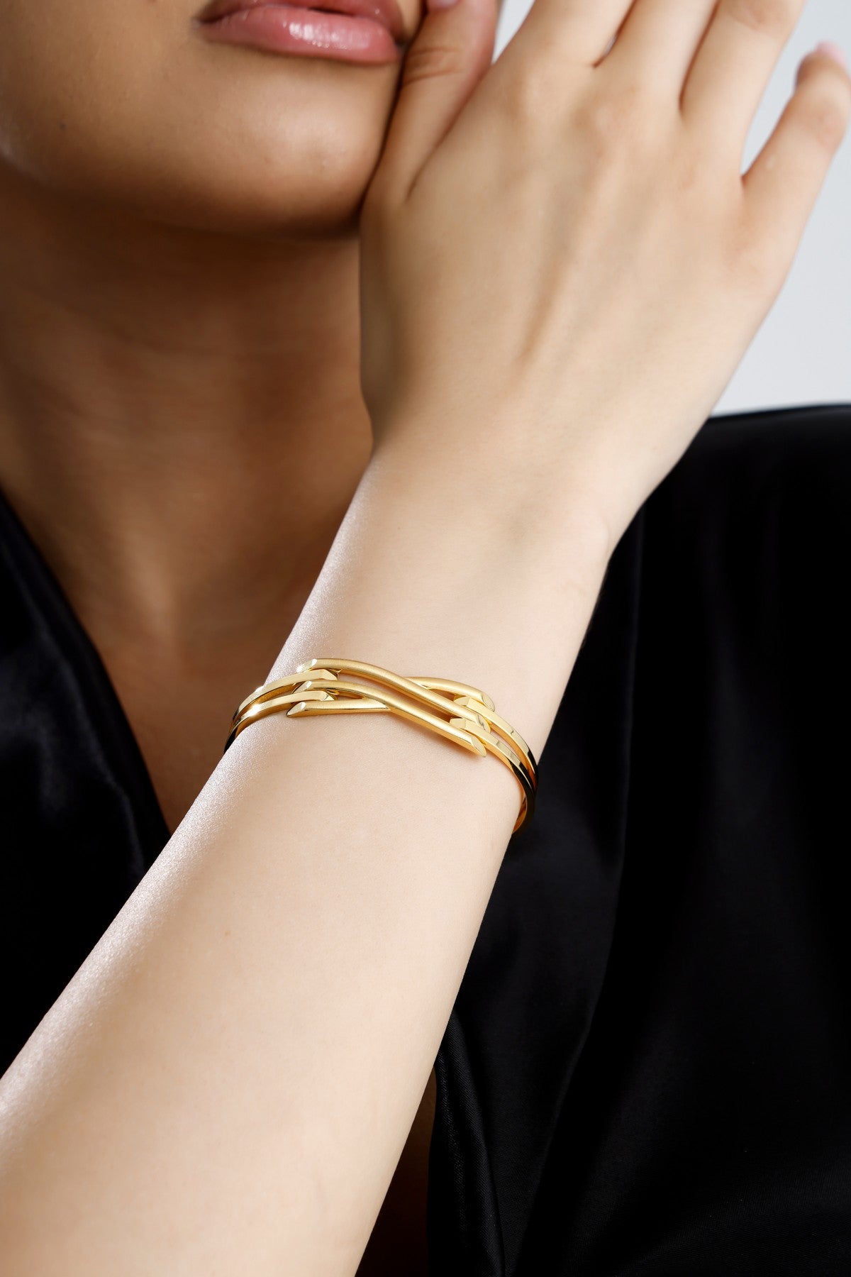 14 Ayar Altın 3 Sıra Kaburga Bileklik