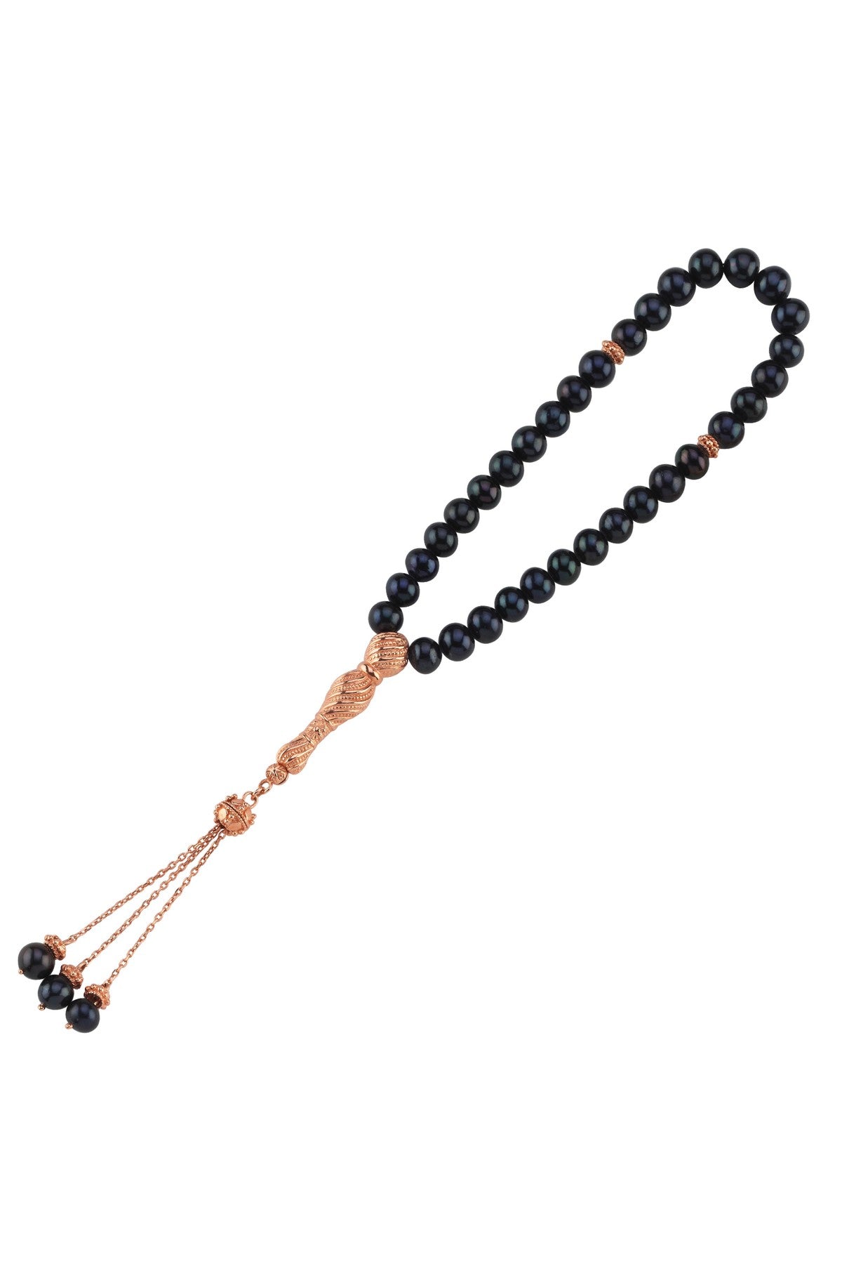 Siyah Doğal İnci Püsküllü Tespih