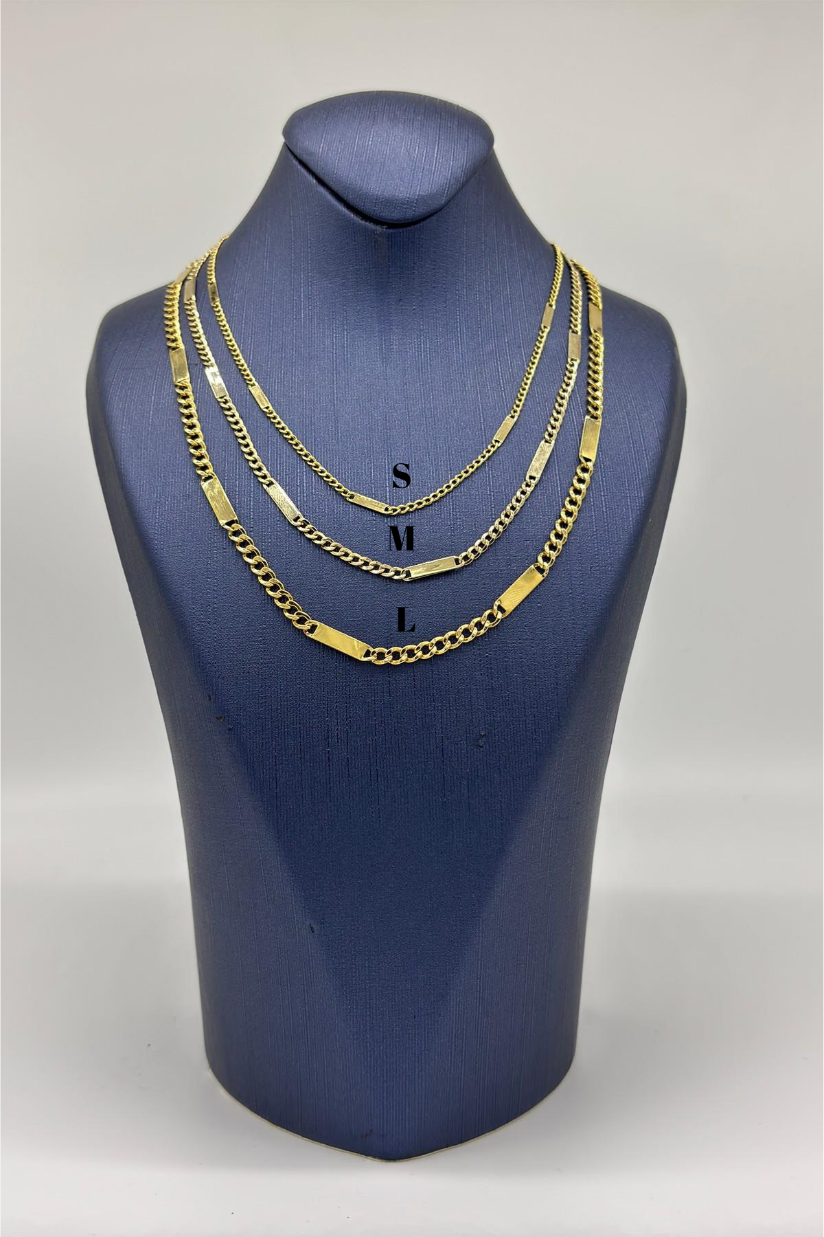 14 Ayar Altın Plakalı Gurmet Zincir Kolye Bileklik İkili Set