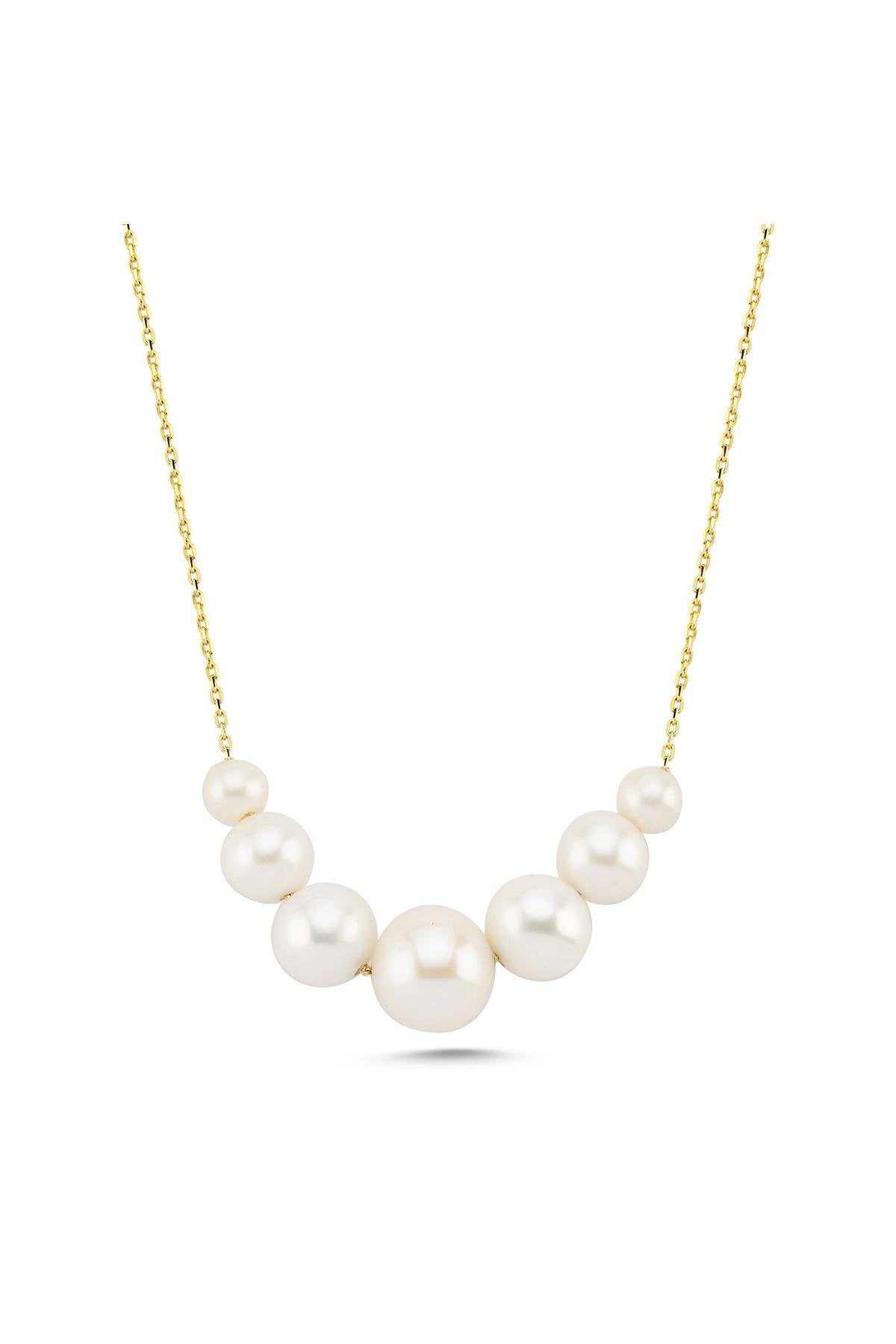 Süzme Doğal İnci Kolye Bileklik İkili Set