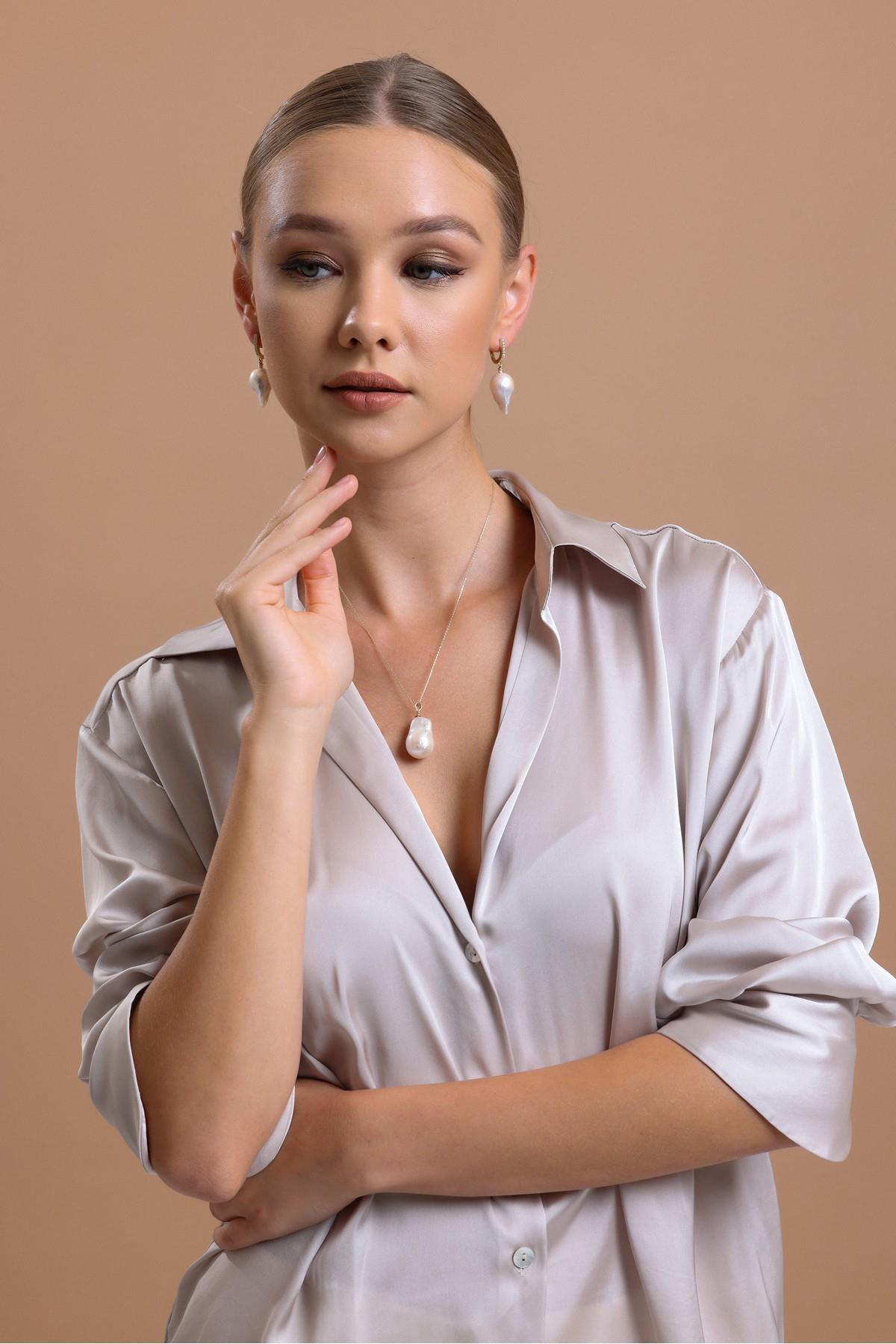 Barok Doğal İnci Kolye