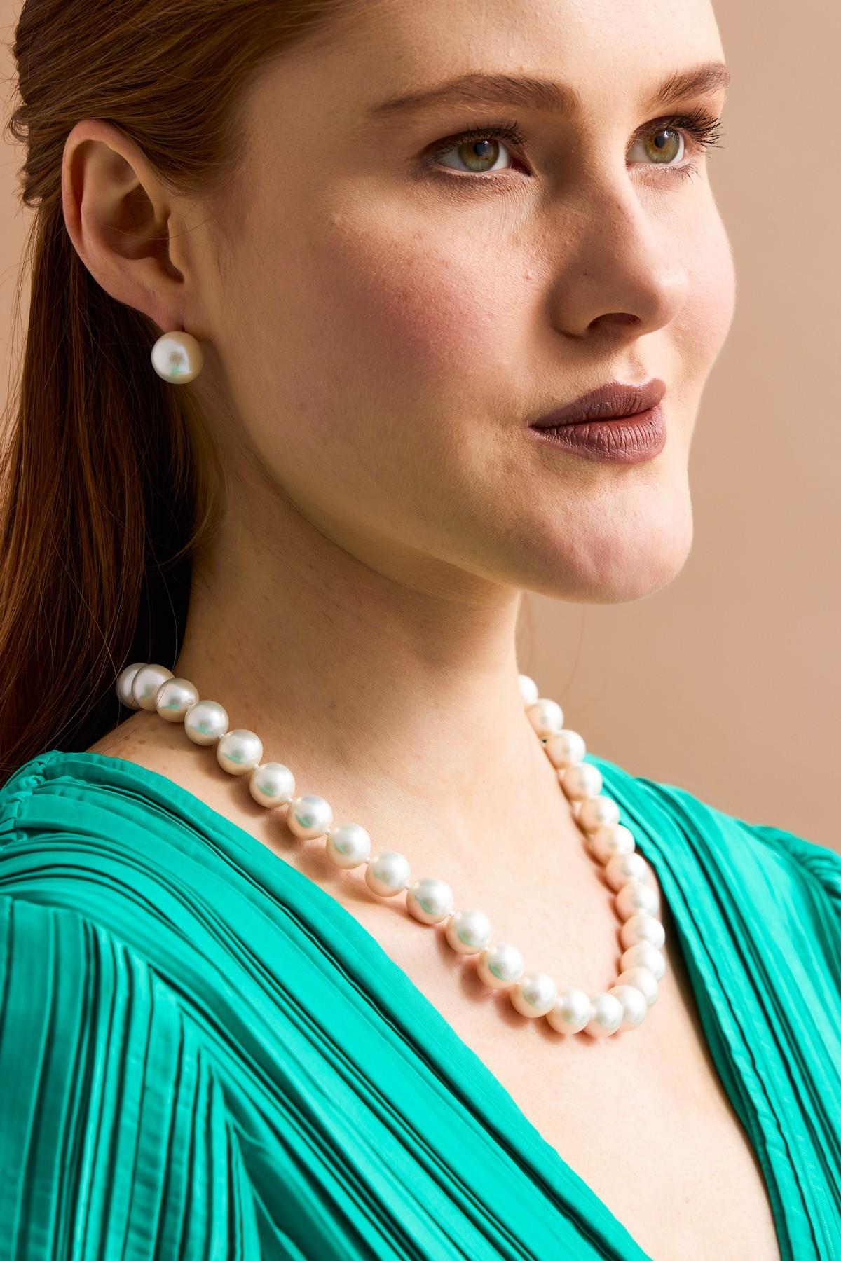 Doğal İnci Top Küpe