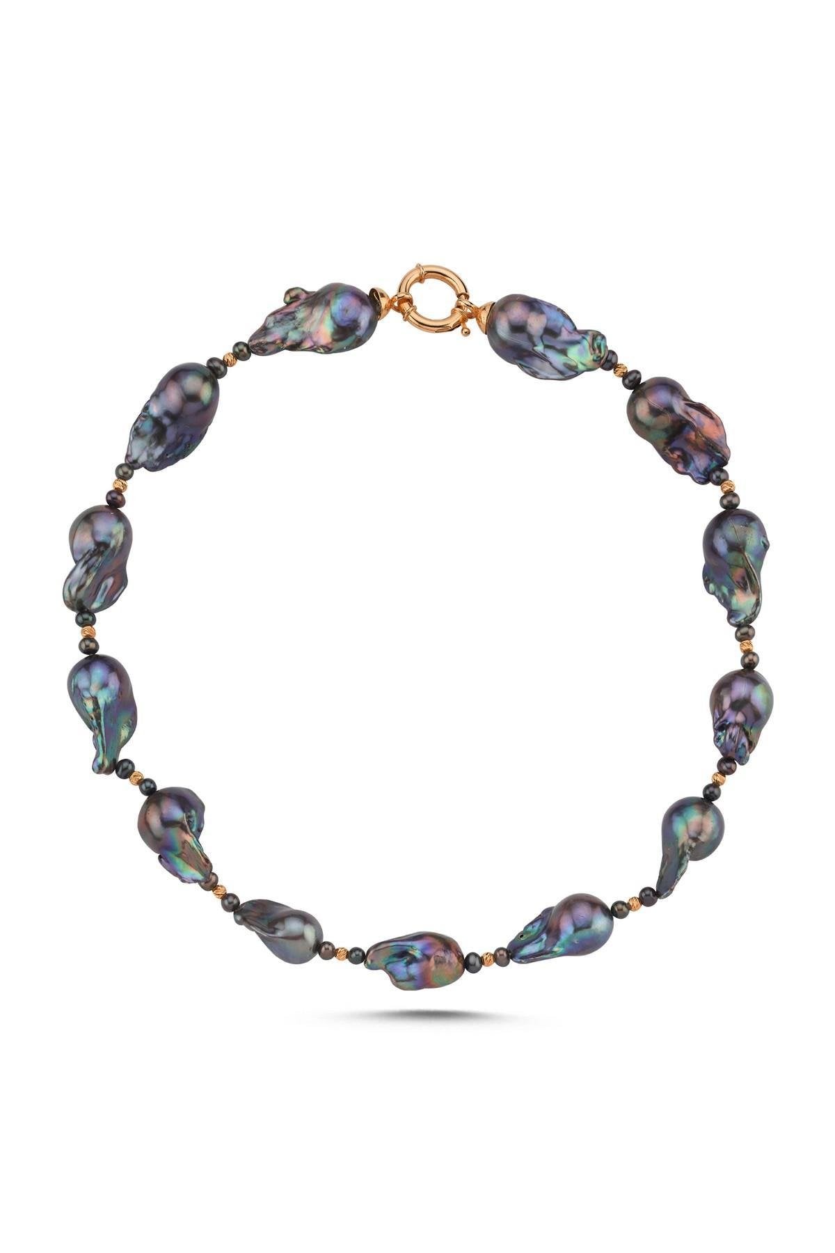 Barok Doğal İnci Dorika Toplu Kolye