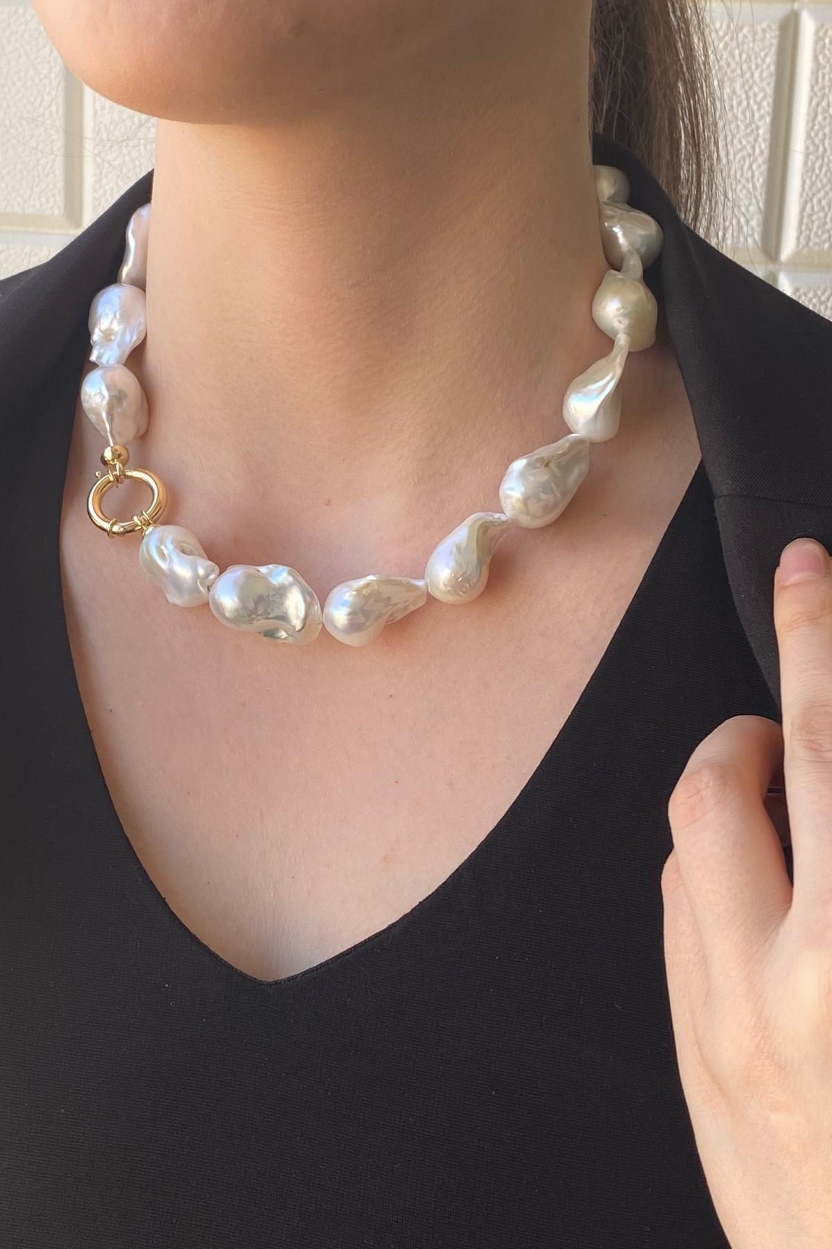 Barok Doğal İnci Kolye