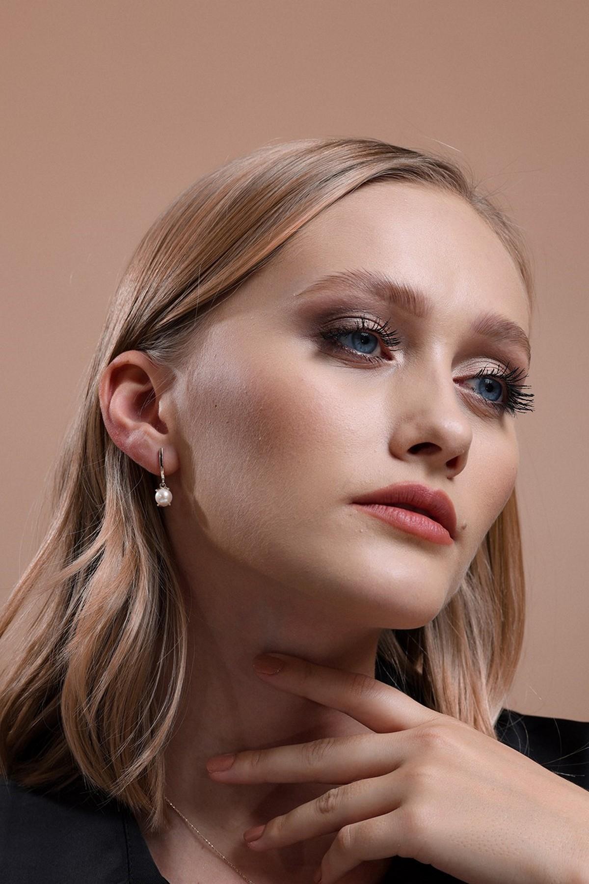 Doğal İnci Sallantılı Küpe